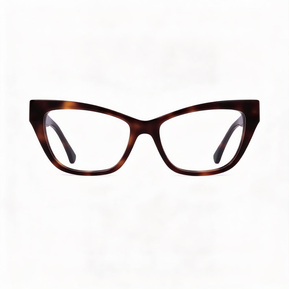MaxMara Casual Women's Dark Havana Acetate Eyeglasses Frame 53mm Lens Width Bridge 16mm Temple 140mm