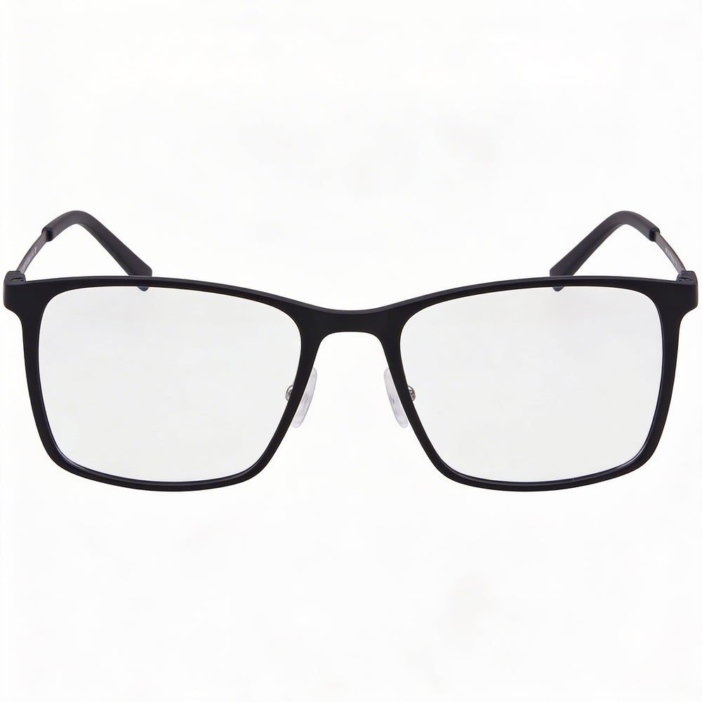 Flexon EP8011 - Montura de gafas unisex de plástico con montura rectangular, color negro mate, ancho de lente: 53 mm