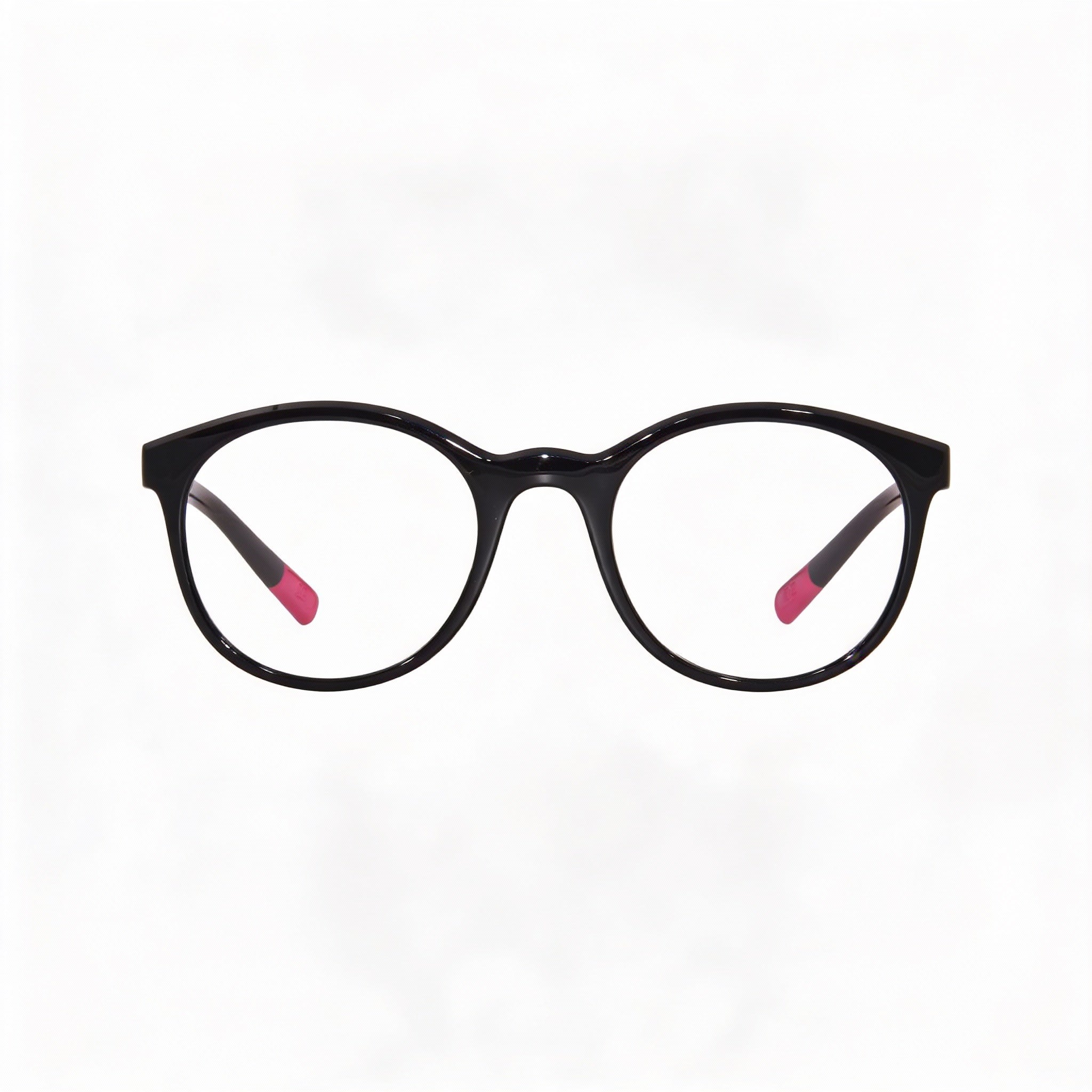Dolce & Gabbana DX5095 Women's Black Pink-Logo Full Rim Round Plastic Eyeglasses Clear Blue Light Filter 46-19-130mm, Photo 2