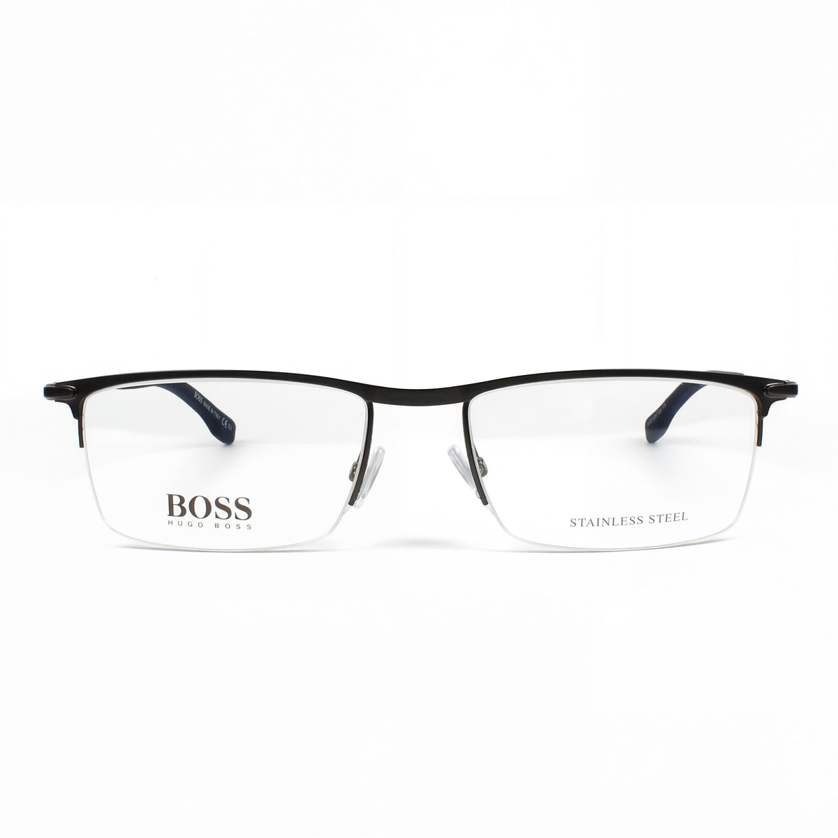 Gafas Hugo Boss para Hombre Boss 0940 Rectangulares de aleación de Acero de Goma Gris No Graduadas 55, Photo 2