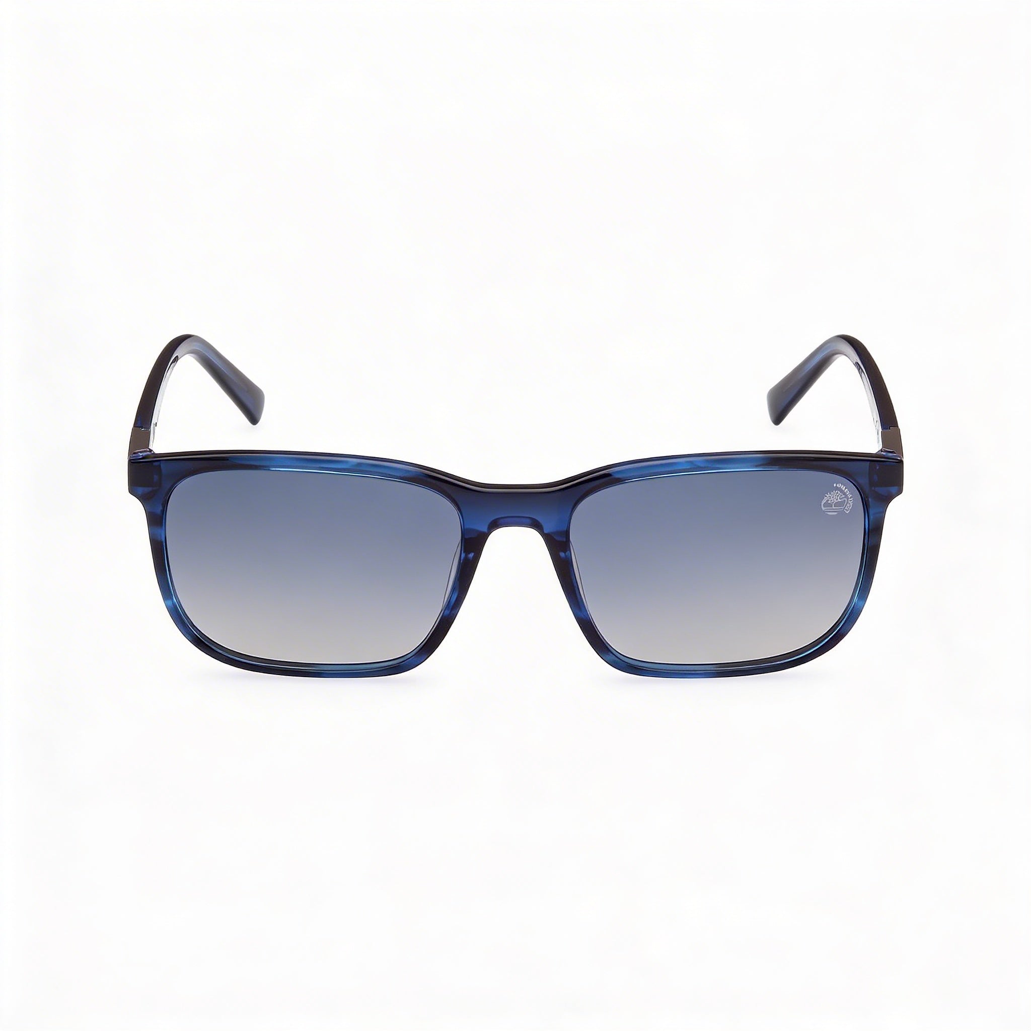 Timberland Modern para hombre, marco rectangular de plástico azul brillante con lentes polarizadas de plástico ahumado de 56 mm, Photo 2