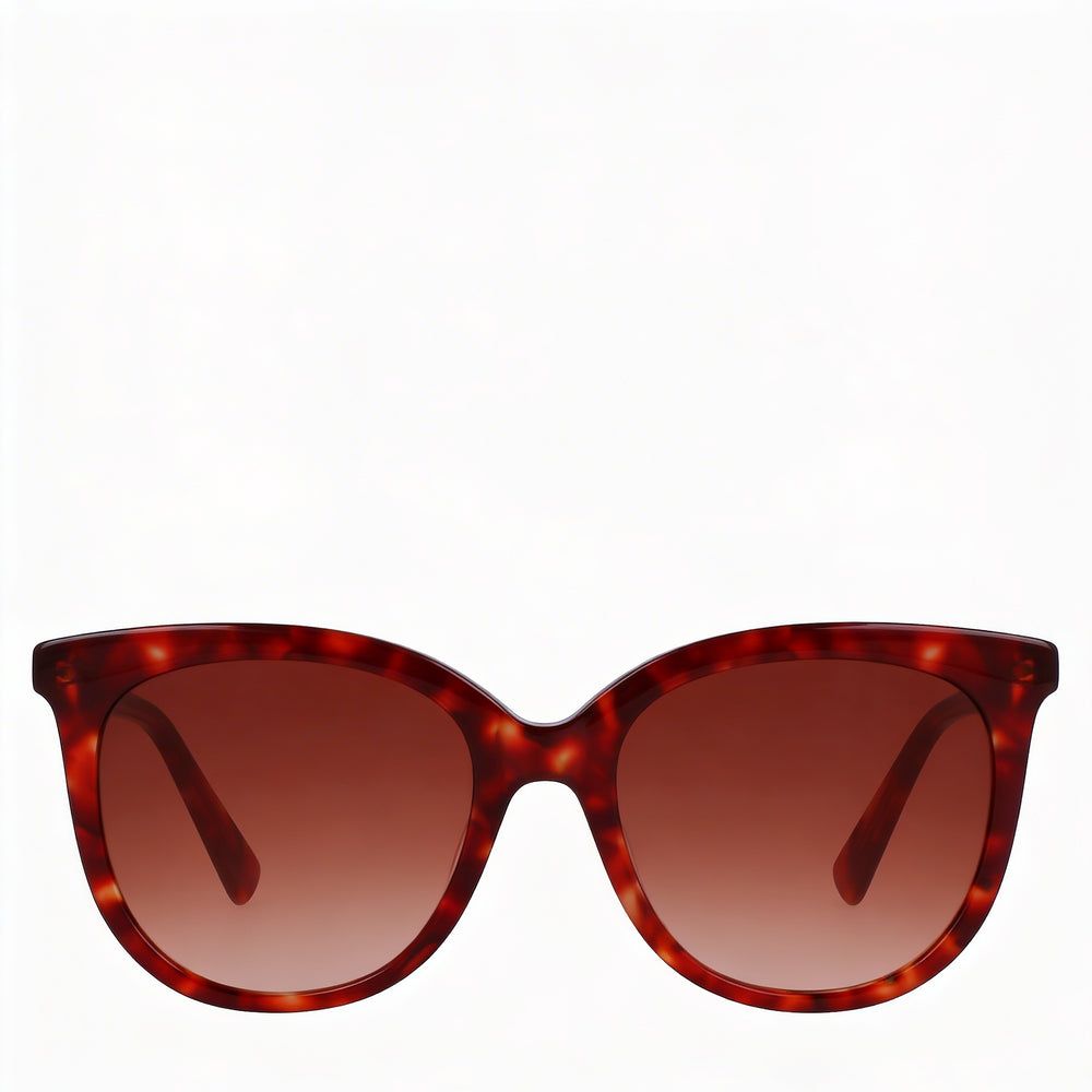 Gafas de sol Longchamp Modern para mujer, de aleación de acero color rojo Havana, con protección UV y lentes de 54 mm de ancho