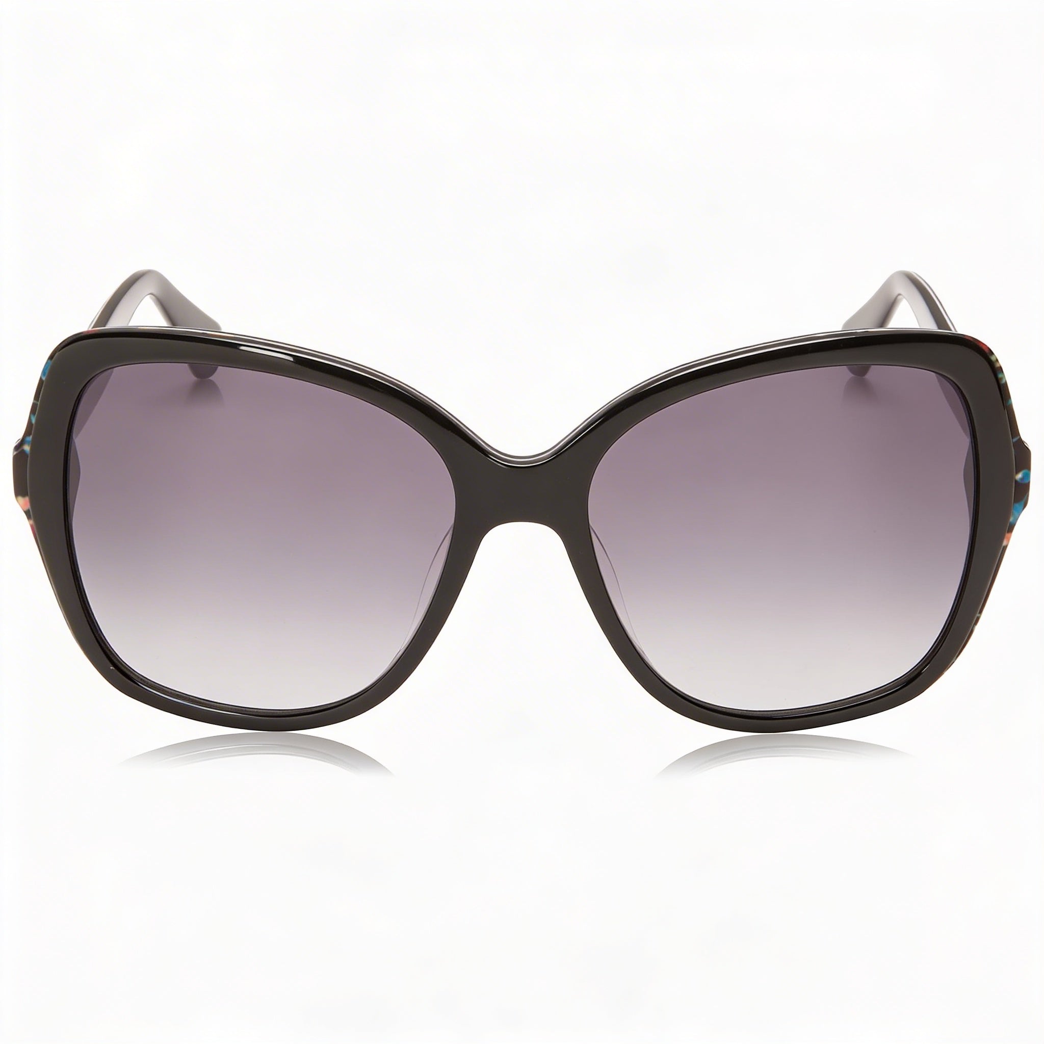 Kate Spade New York KARALYN/S - Gafas de sol cuadradas de plástico con estampado floral negro para mujer, 56 mm, con protección UV, Photo 2