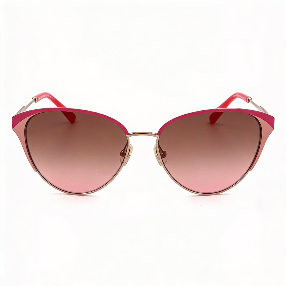 Gafas de sol Kate Spade New York Ianna/G/S para mujer, con montura de acero inoxidable, protección UV, color oro rosa, marrón y rosa degradado, 56 mm