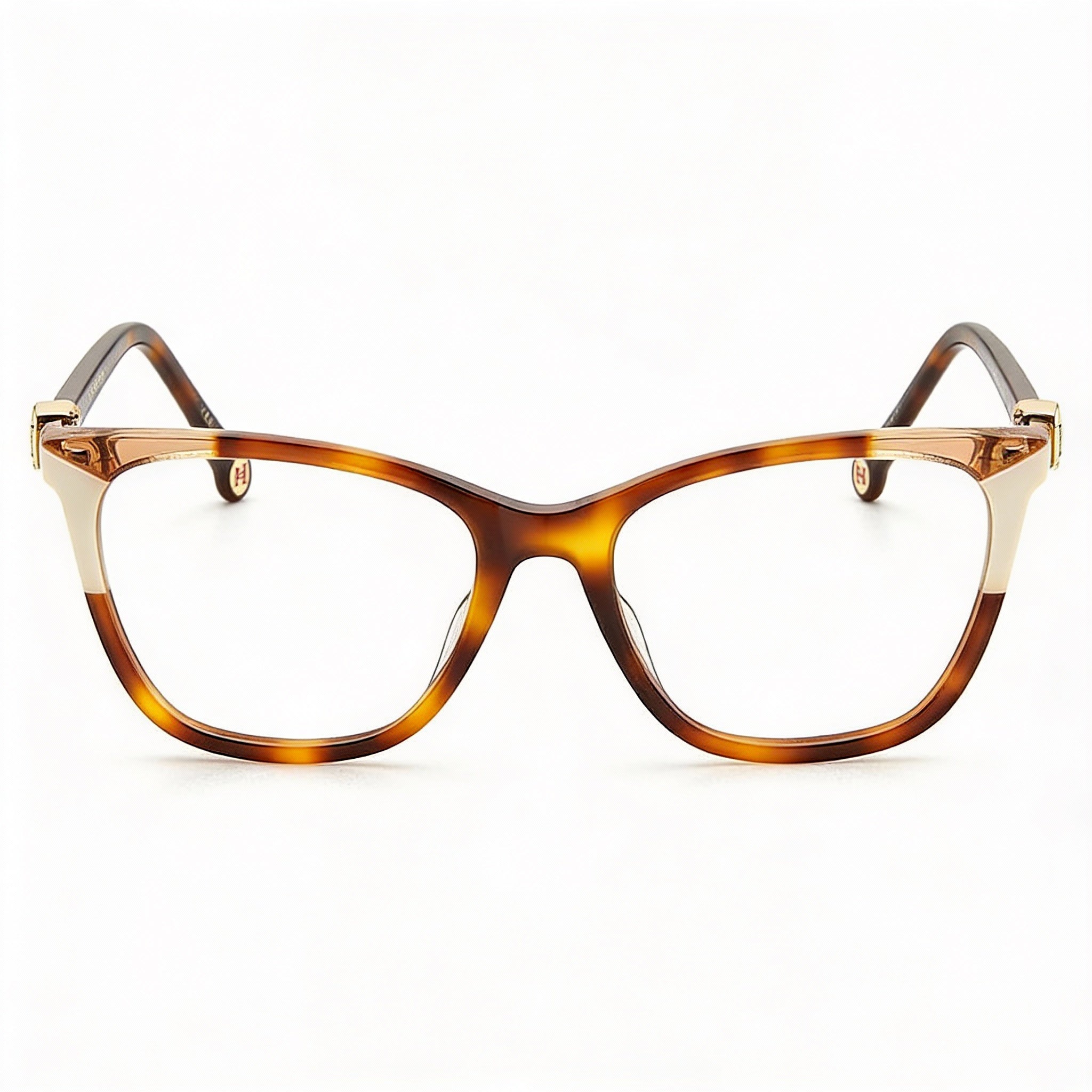 Gafas de acetato Carolina Herrera Modern Cat Eye para mujer en color marfil con lentes transparentes de demostración (53 mm) - Prescripción médica, Photo 2