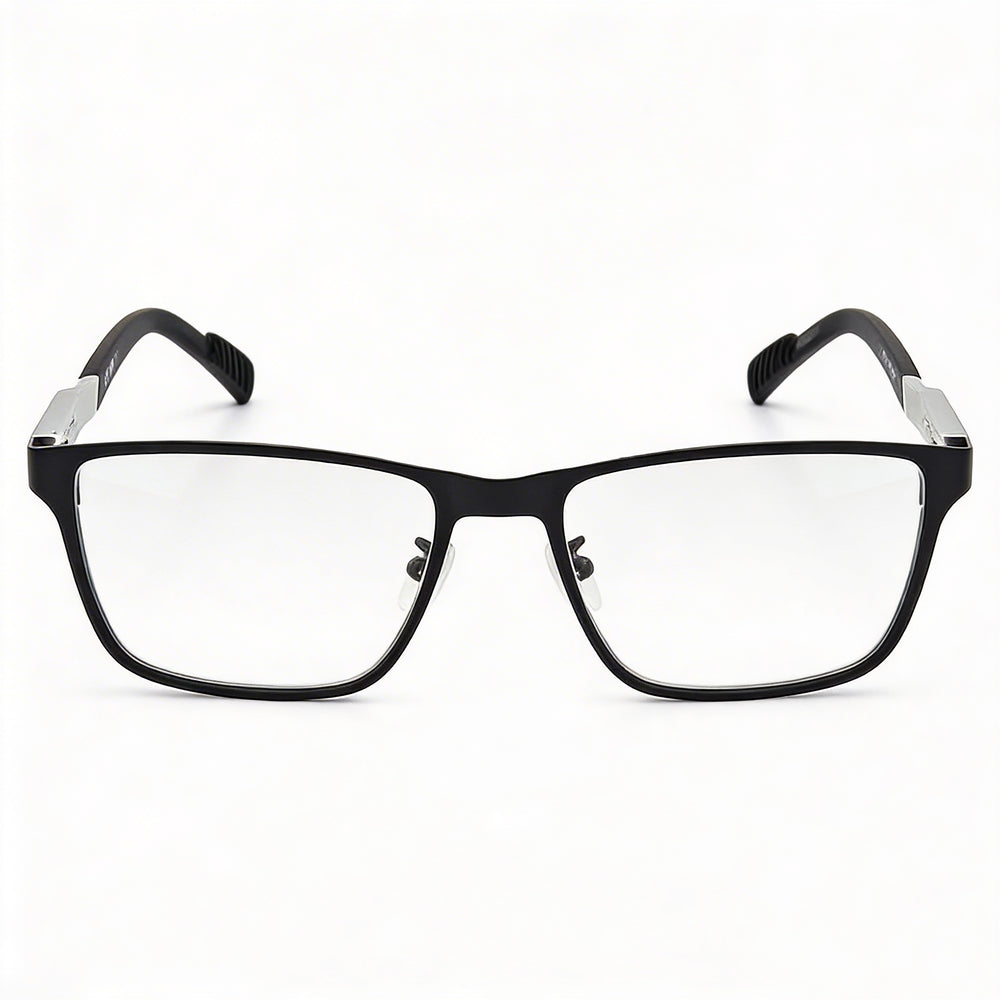 Adidas Sp5021 Men's Square Metal Frame Eyeglasses, Matte Black, Lens Width 54mm, Bridge 18mm, Temple 140mm