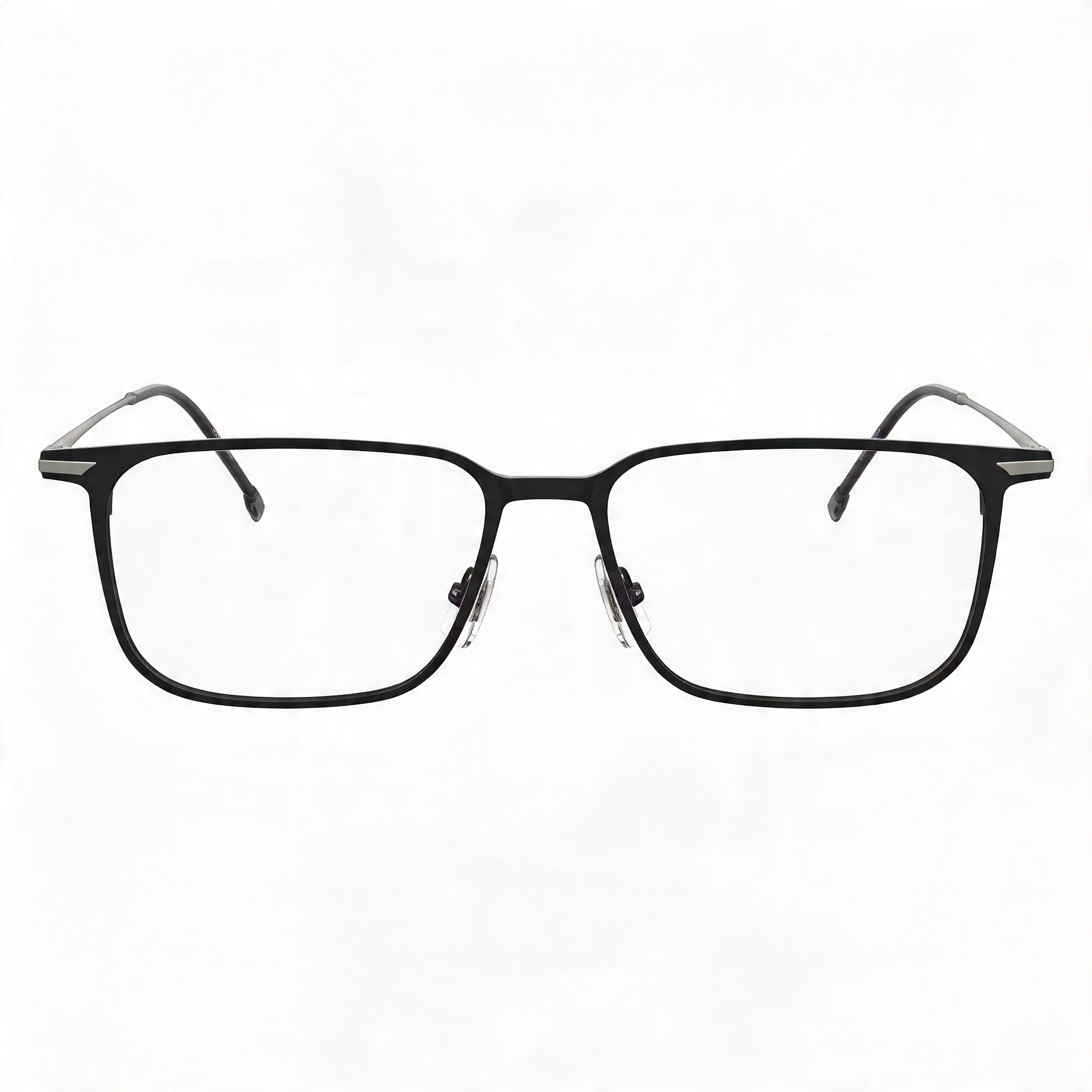 Hugo Boss Modern Eyewear, designed for a Unisex fit, with a Matt Black Titanium Frame and 55mm Lens Width, Photo 2