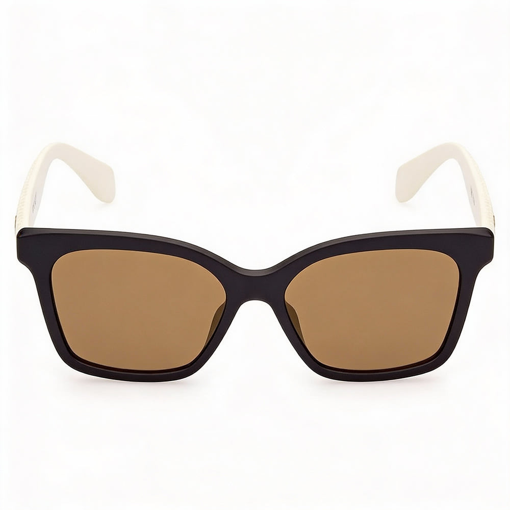 Gafas de sol adidas Originals Casual para mujer, de plástico, mate, negro, marrón, espejadas, sin polarizar, con protección UV, 54 mm