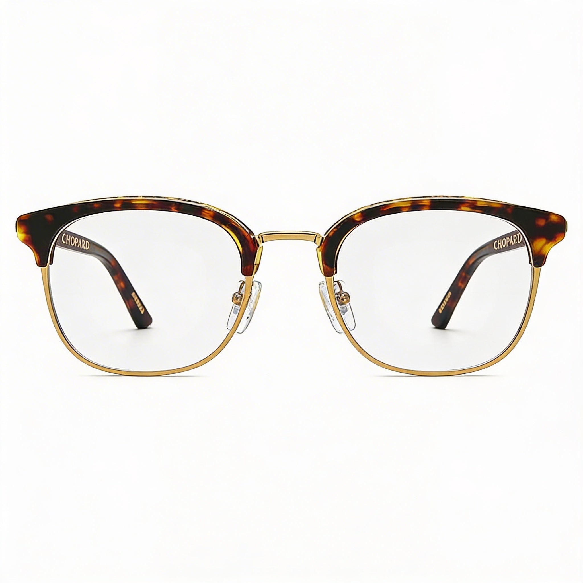 Chopard classical Men's Eyeglasses, featuring a Metal Frame and Non-Polarised Lenses, in Shiny Dark Havana, 51mm, Photo 1