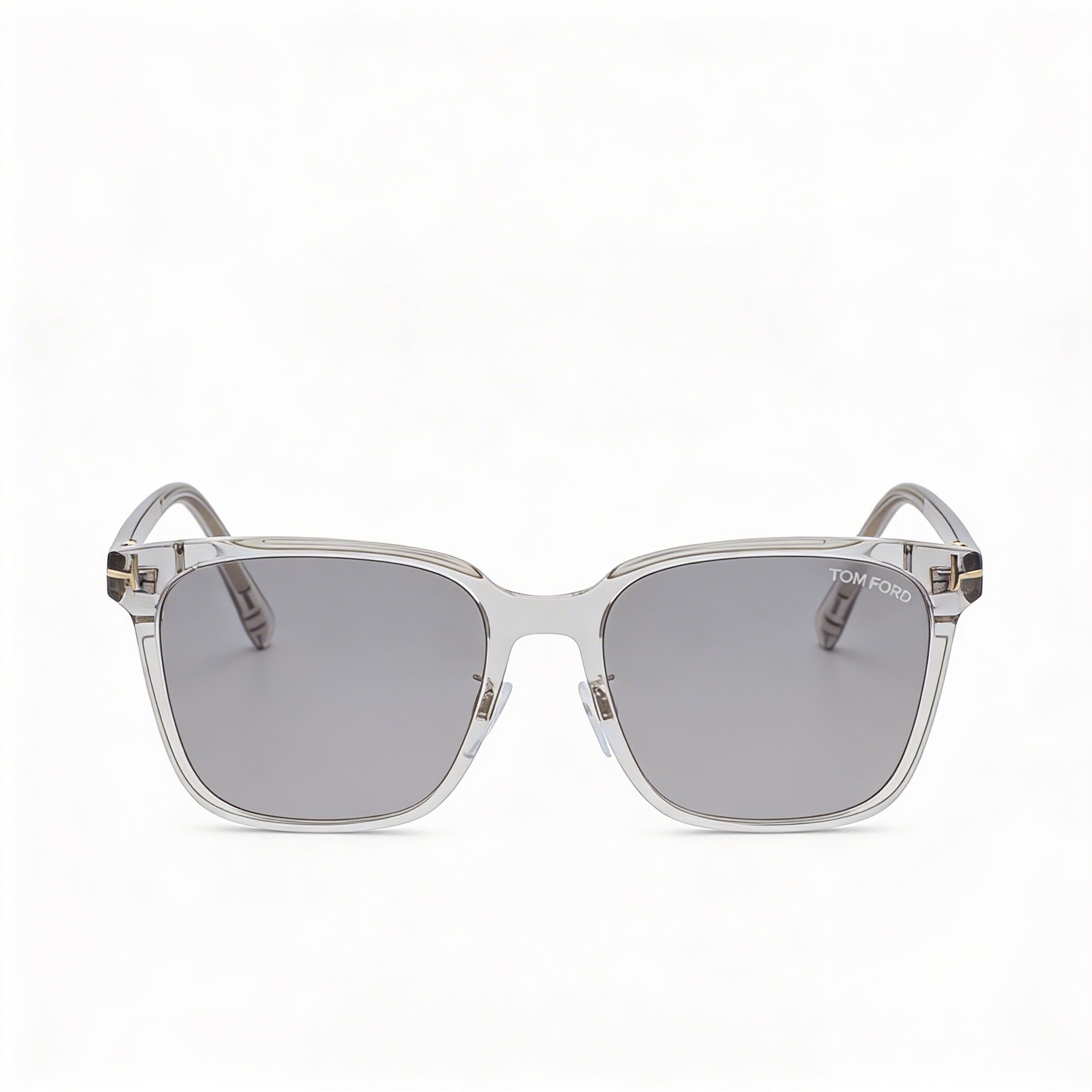 Tom Ford FT0891-K Men's Square Transparent Grey Acetate Smoke UV Protected Sunglasses 55mm, Photo 2