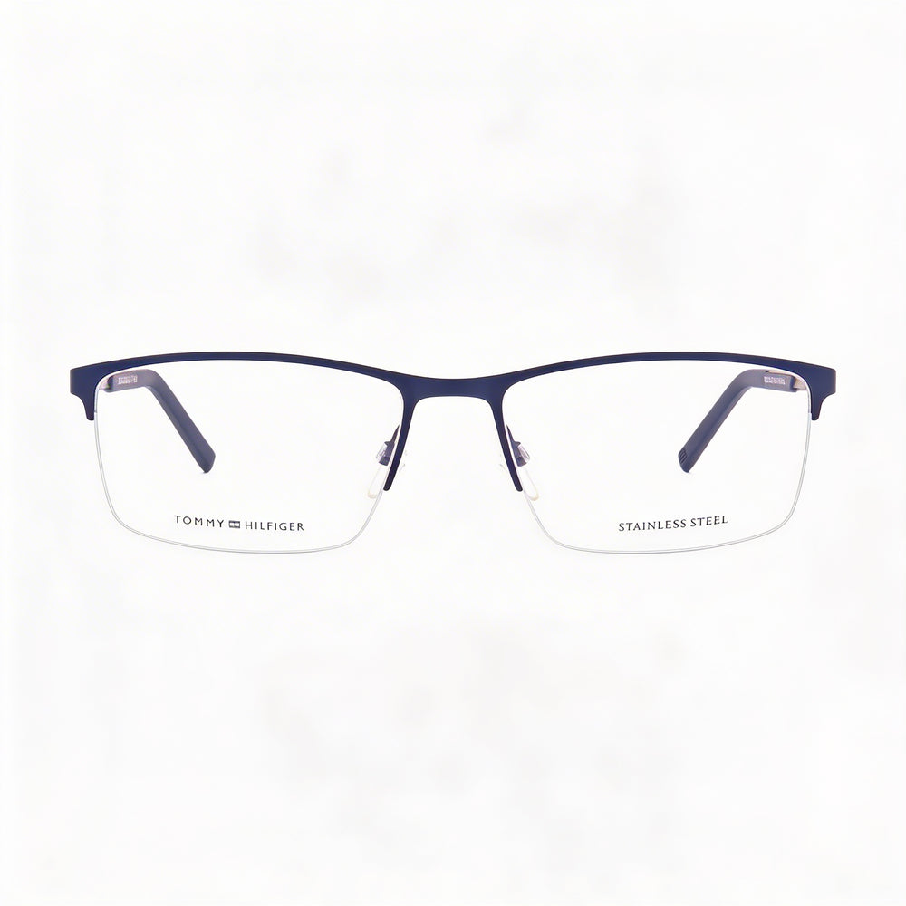 Tommy Hilfiger TH-1692 Unisex Fashion Glasses with Alloy Steel Frame in Matt Blue Dark Ruthenium 57mm