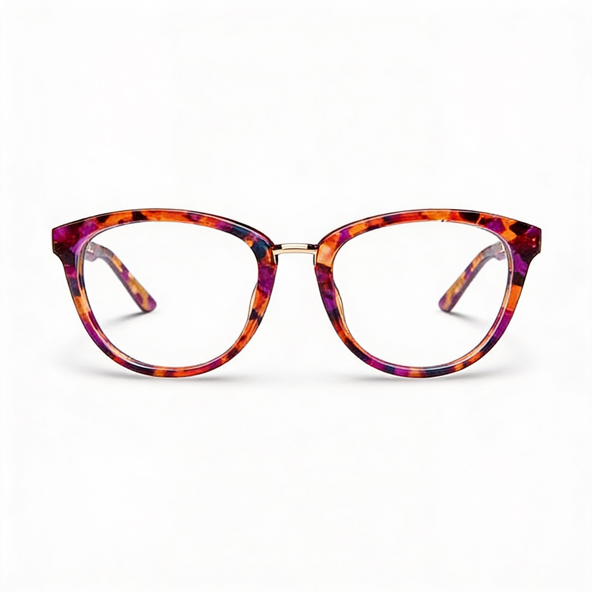 Smith Ambrey Tl4 Women's Full Rim Eyeglasses with Plastic Violet Havana Frame and Clear Lenses - 52mm, Photo 1