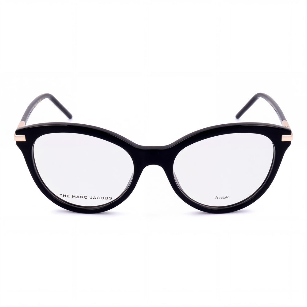 Gafas de sol Marc Jacobs contemporáneas de acetato negro para mujer, protección UV, 52 mm con estuche