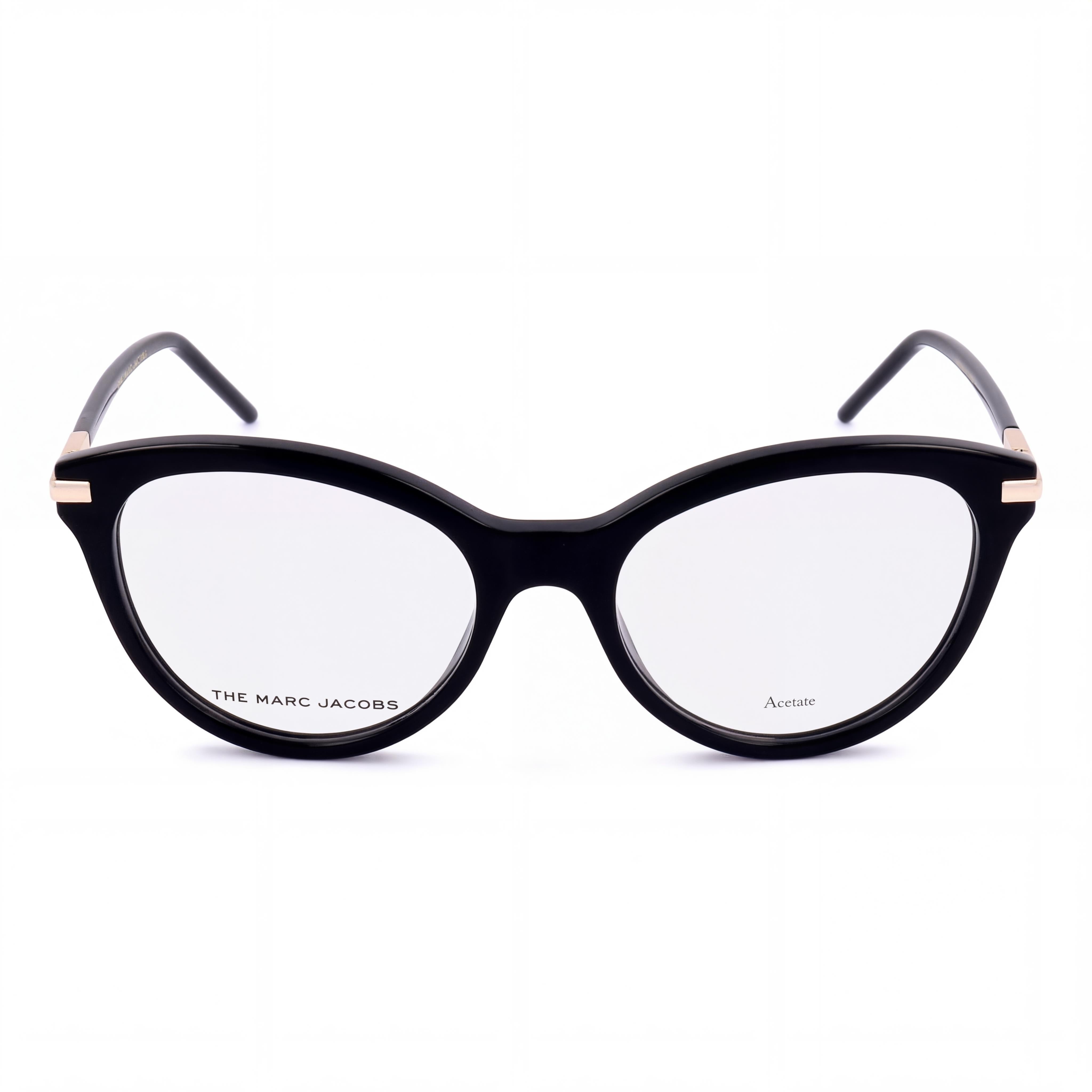 Gafas de sol Marc Jacobs contemporáneas de acetato negro para mujer, protección UV, 52 mm con estuche, Photo 2