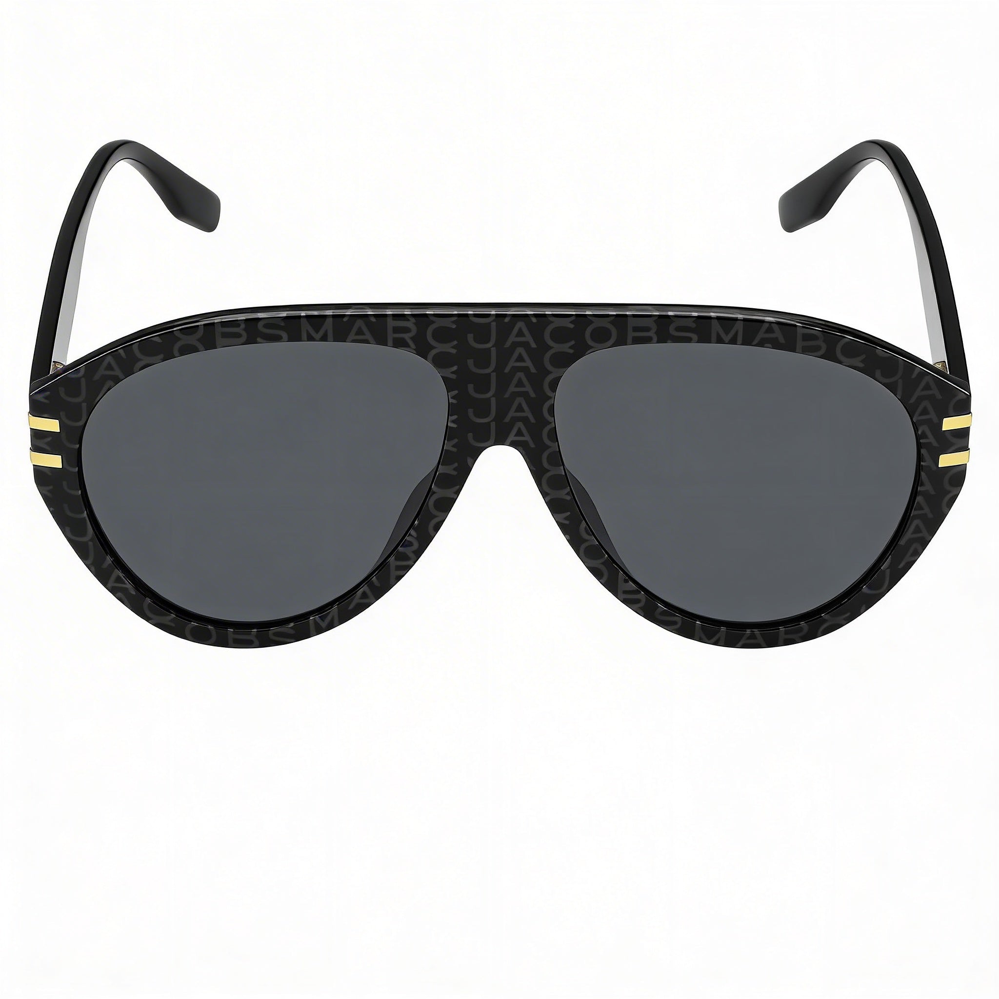 Marc Jacobs 747/S Men’s Acetate Pattern Black Gray Frame with Grey Polycarbonate Lenses 58mm, Photo 2