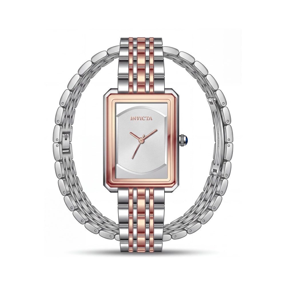 Invicta Wildflower 69321 Reloj unisex de cuarzo de acero inoxidable plateado 26 mm 3 ATM