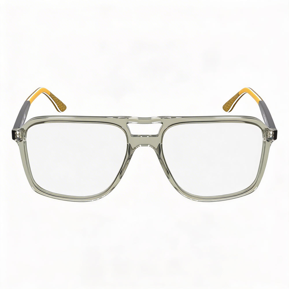Lacoste Casual Eyewear for Unisex with Transparent Grey Acetate Frame and Transparent Lenses, 58mm Lens Width
