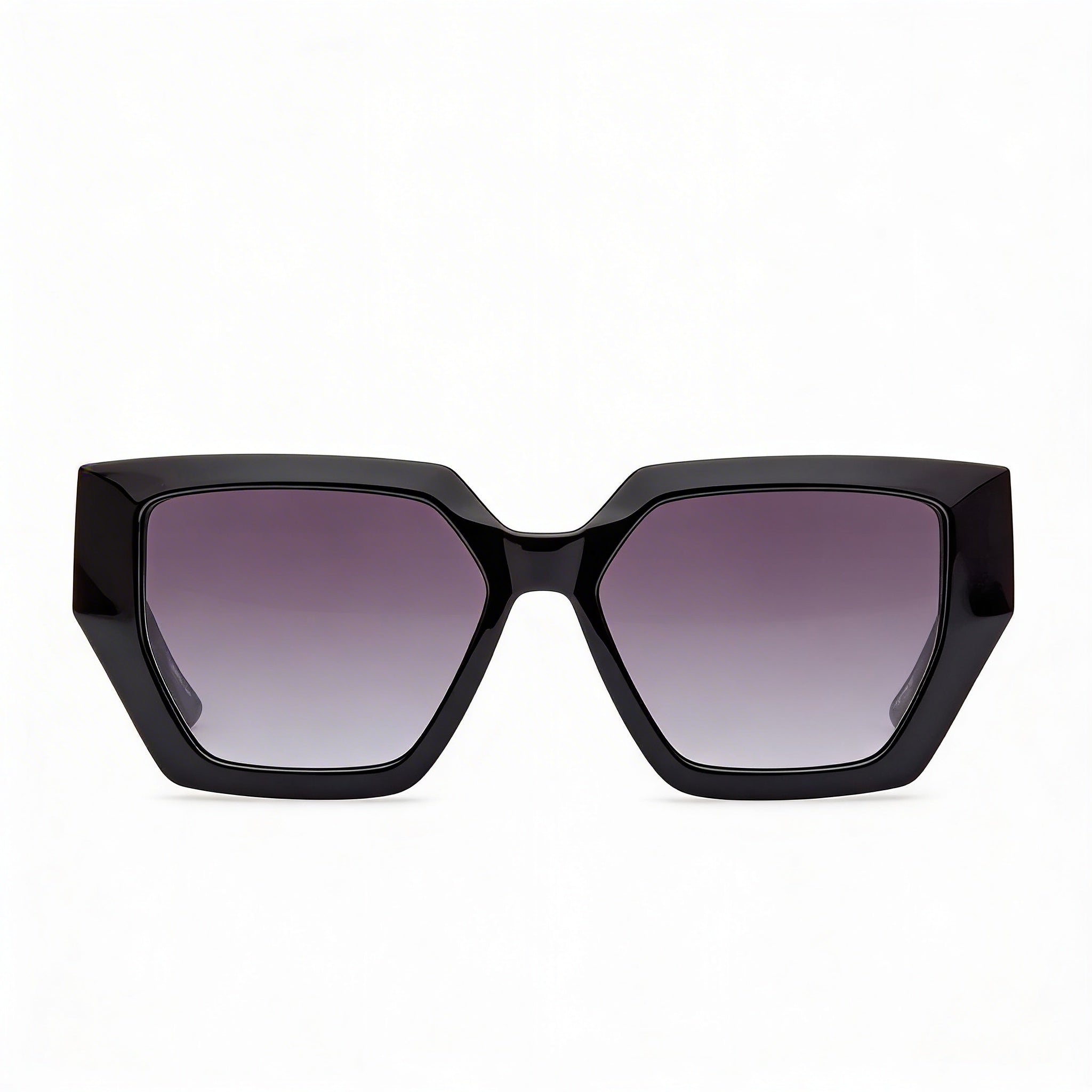 GUESS Female UV Protective Sunglasses, Injected Shiny Black/Grey Shaded Frame, Polycarbonate Gradient Smoke Non-Polarized Lenses 53mm, Photo 2