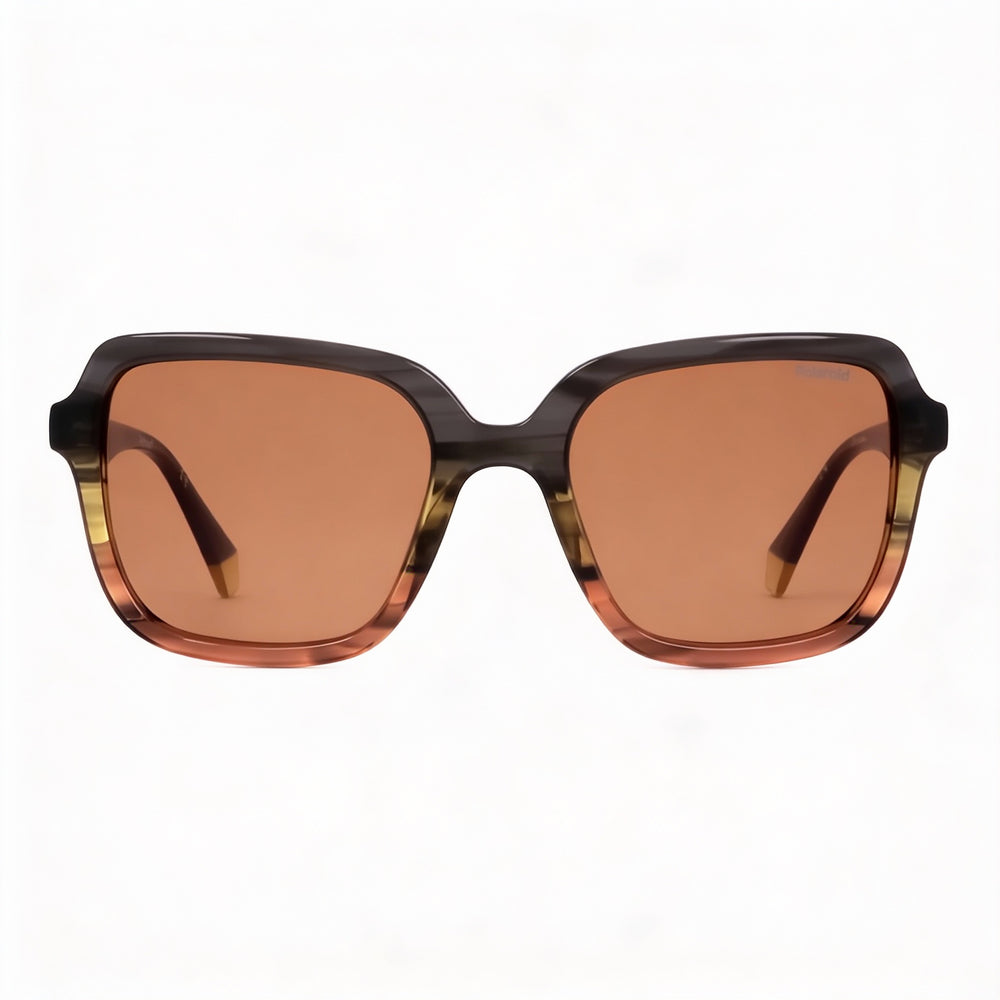 Polaroid Pld 4095/S/X Women's Plastic Gray Orange Frame Copper Polarized UV Protection Sunglasses 53mm