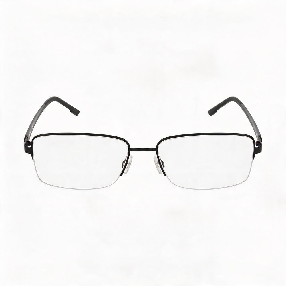 Flexon H6084 Women's Metal Optical Frames, Matte Black, Lens Width 57mm, Bridge Width 17mm