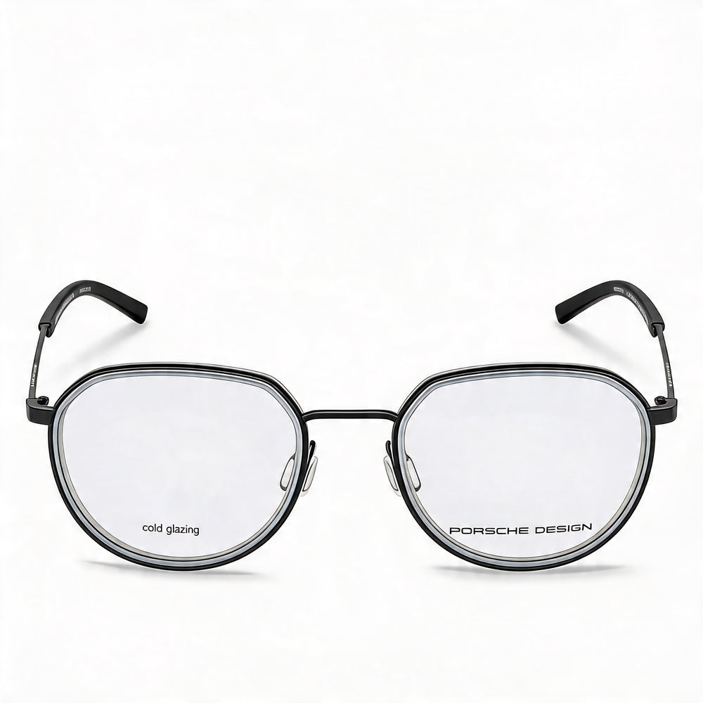 Porsche RXP moderno unisex, armazón negro y gris de poliamida para gafas de prescripción óptica, 53-21-145 mm