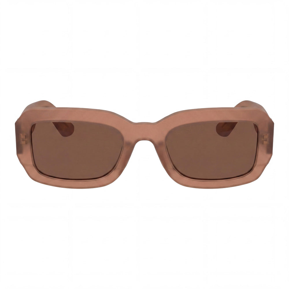 Calvin Klein Ck24511s Unisex Peach Organic Acetate Frame Solid Brown Non-Polarized UV Lenses 52mm