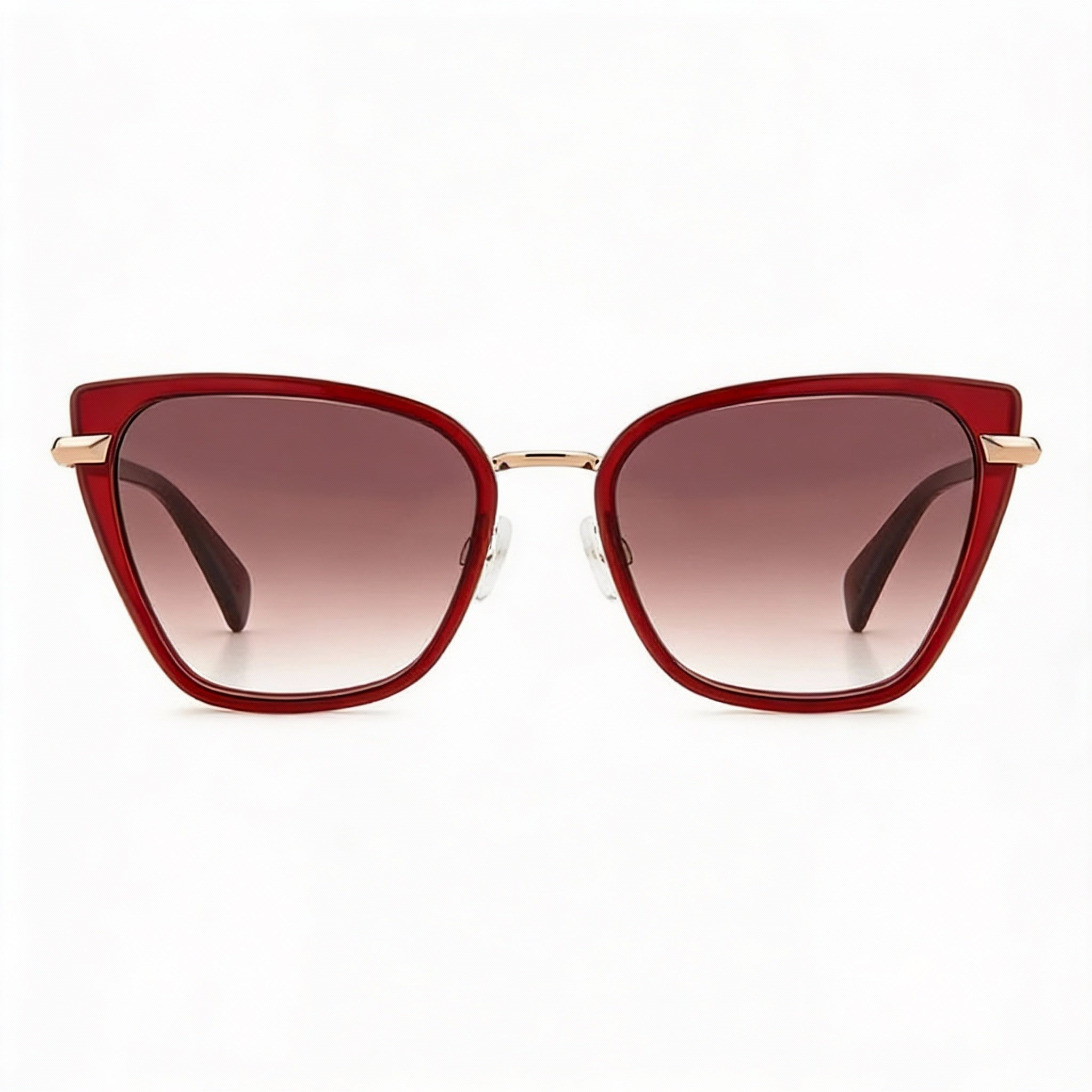 Gafas de sol Rag & Bone Modern para mujer, con montura de metal burdeos y lentes de policarbonato, protección UV, no polarizadas, 56 mm, Photo 1
