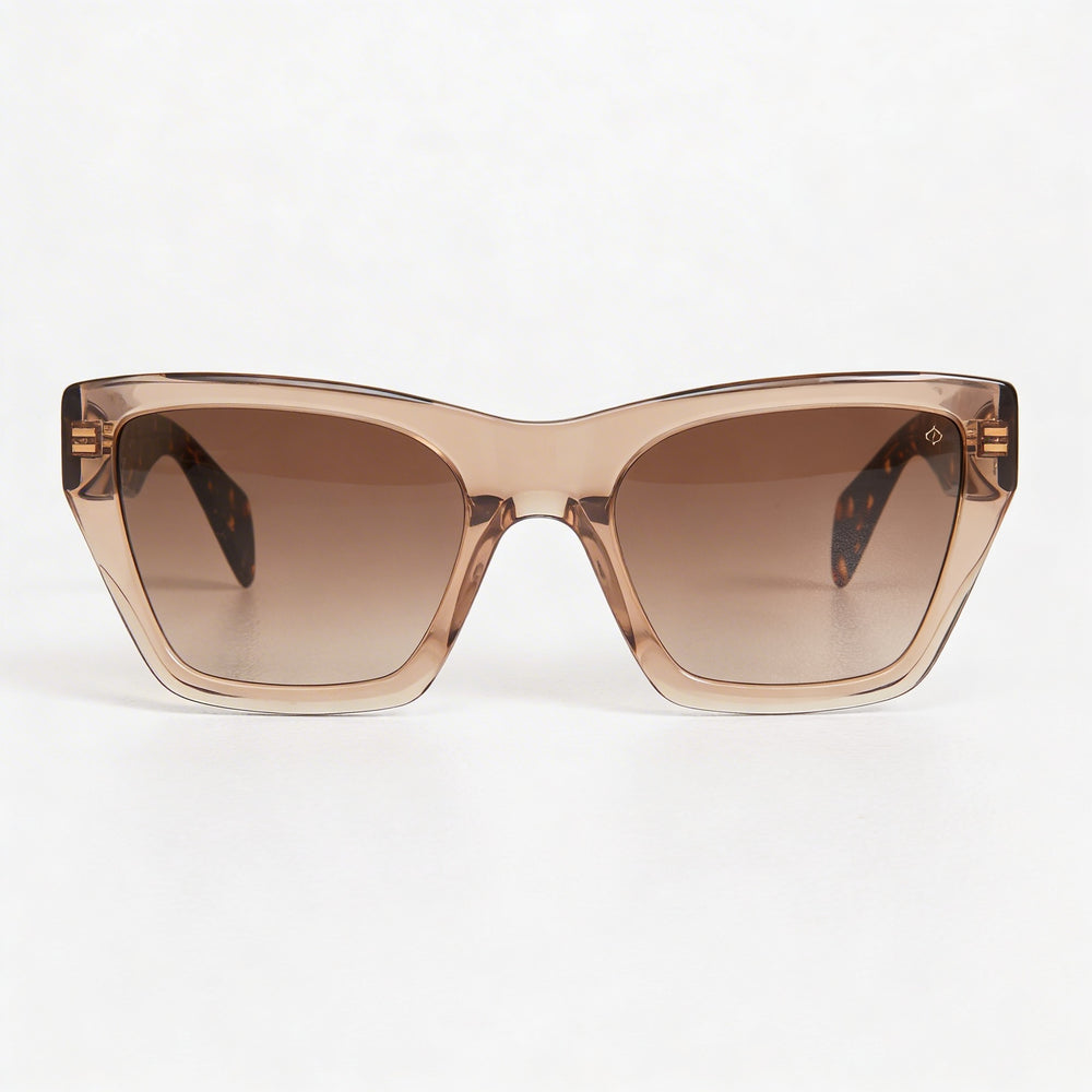 Gafas de sol de ojo de gato Rag & Bone Havana inyectadas de color beige para mujer 54-20-140 Protección UV