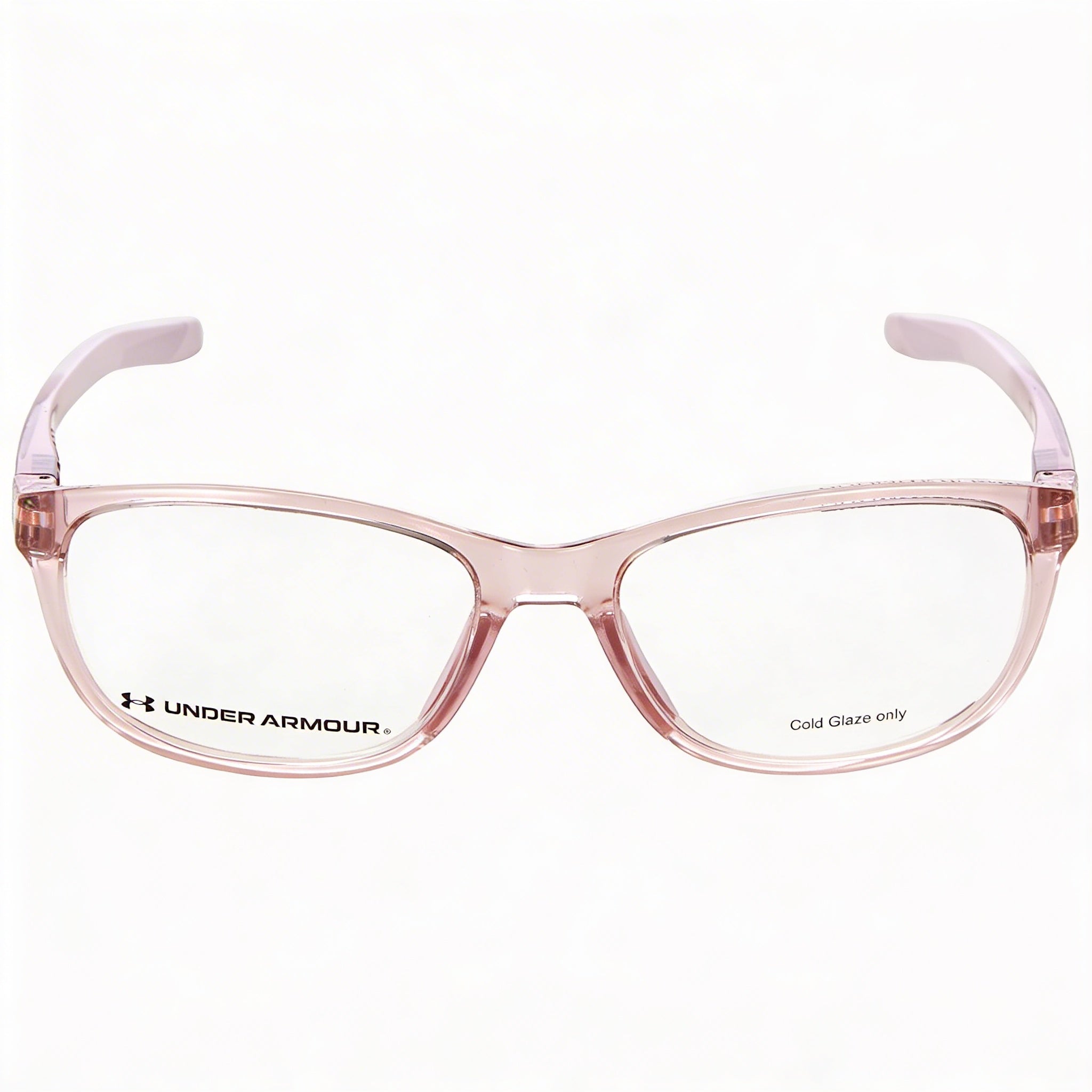 Under Armour Women's Ua 5025 Rectangular Optical Frames in Polyamide Crystal Pink, 53mm, Photo 2