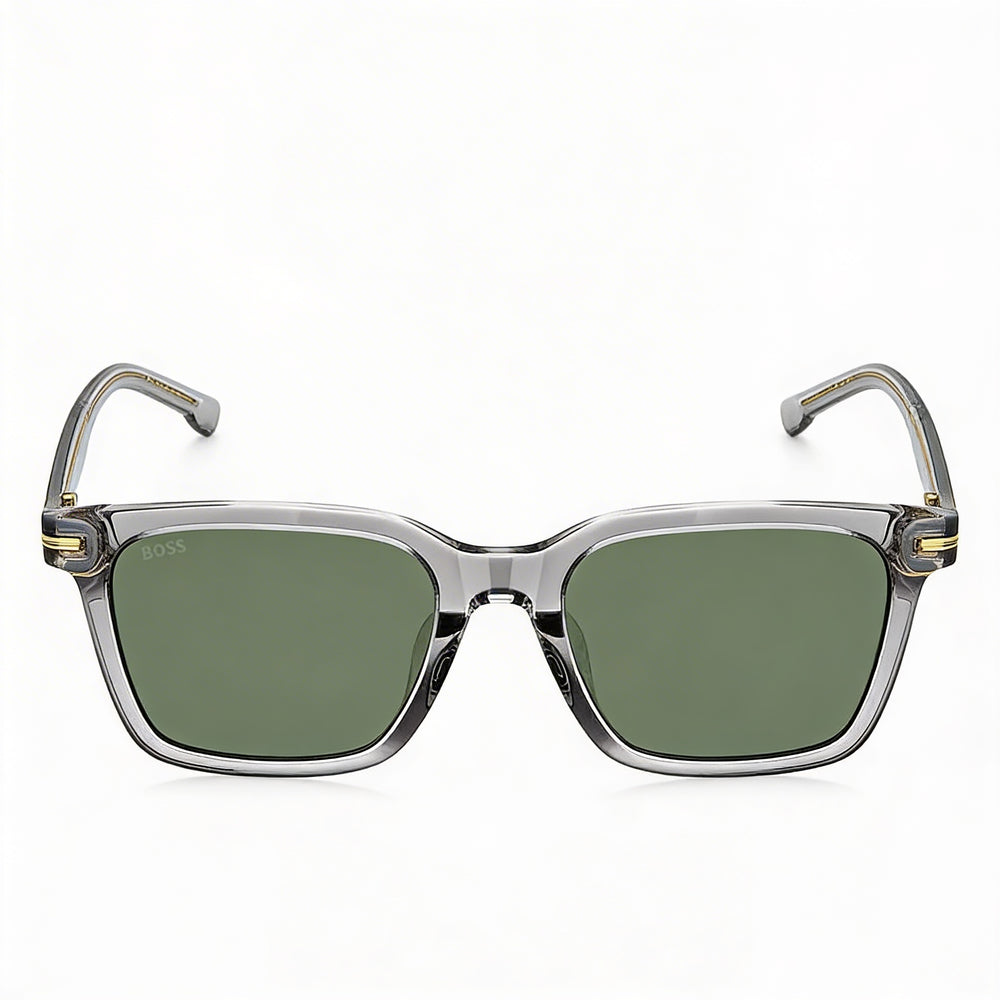 Gafas de sol Hugo Boss BOSS 1540/F/SK rectangulares de policarbonato, no polarizadas, color negro y verde, para hombre, 54-20-145