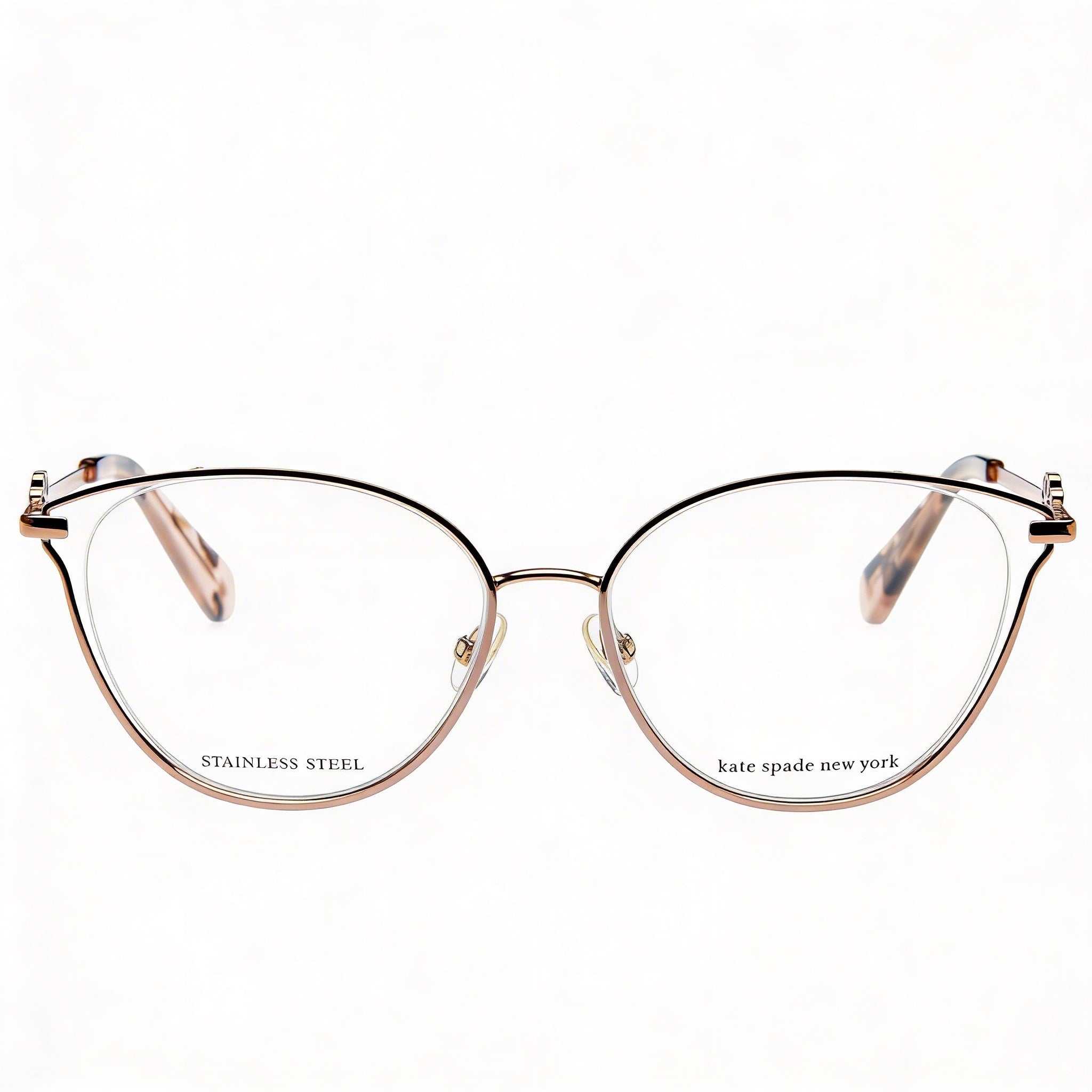 Kate Spade New York Scarletta/G - Gafas de sol estilo ojo de gato para mujer, montura semicircular de acero inoxidable en oro rojo, 53 mm, Photo 2