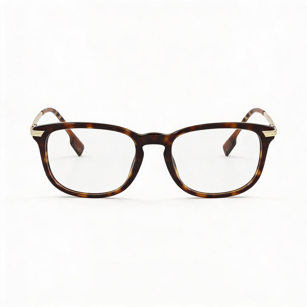 Burberry Be 2369 Men's Dark Havana Plastic Frame Eyeglasses with Clear Lenses 56-20-150