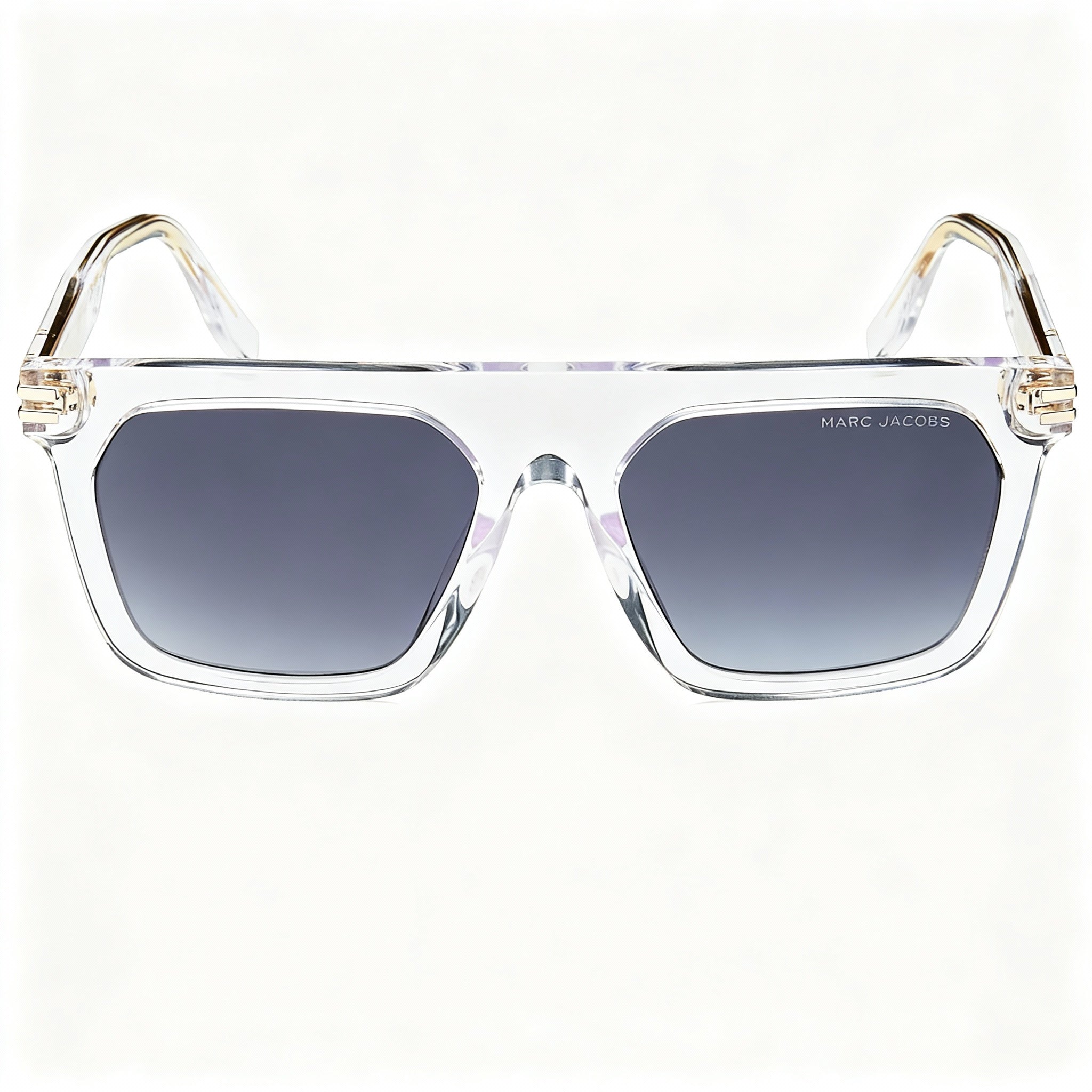 Marc Jacobs Modern Unisex Crystal Acetate Frame Polycarbonate UV Protection Non-Polarized Sunglasses 55mm Lens