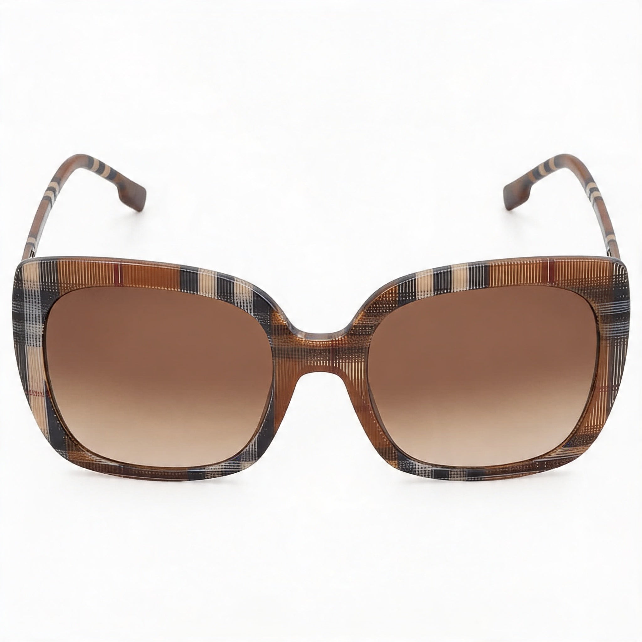 BURBERRY Women's 0be4323 Check Brown Plastic, Brown Gradient UV Protection Lenses 54mm, Photo 2