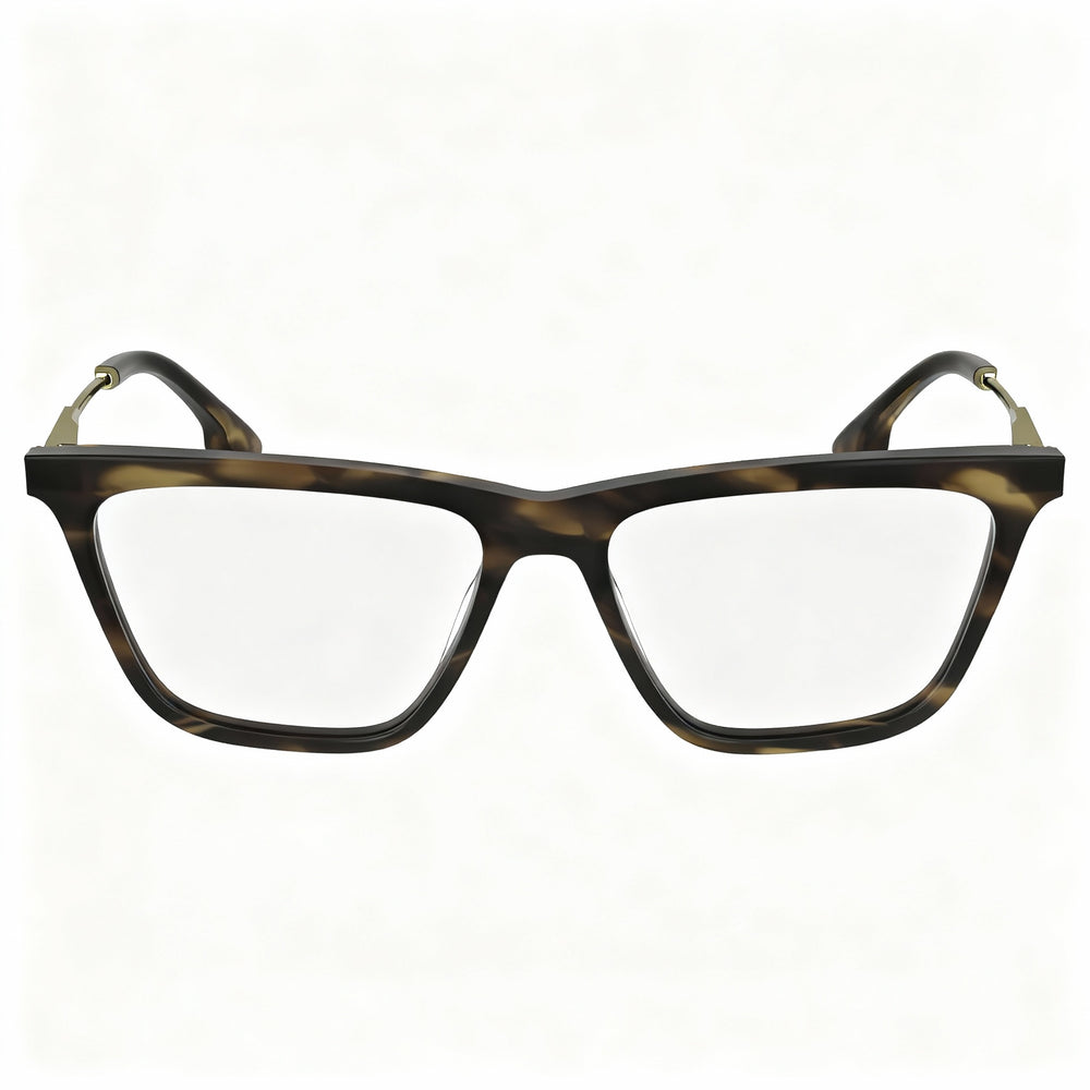 Victoria Beckham Modern VB2663 Women’s Acetate Frame Non-polarised Eyewear, Striped Khaki Havana, 54mm