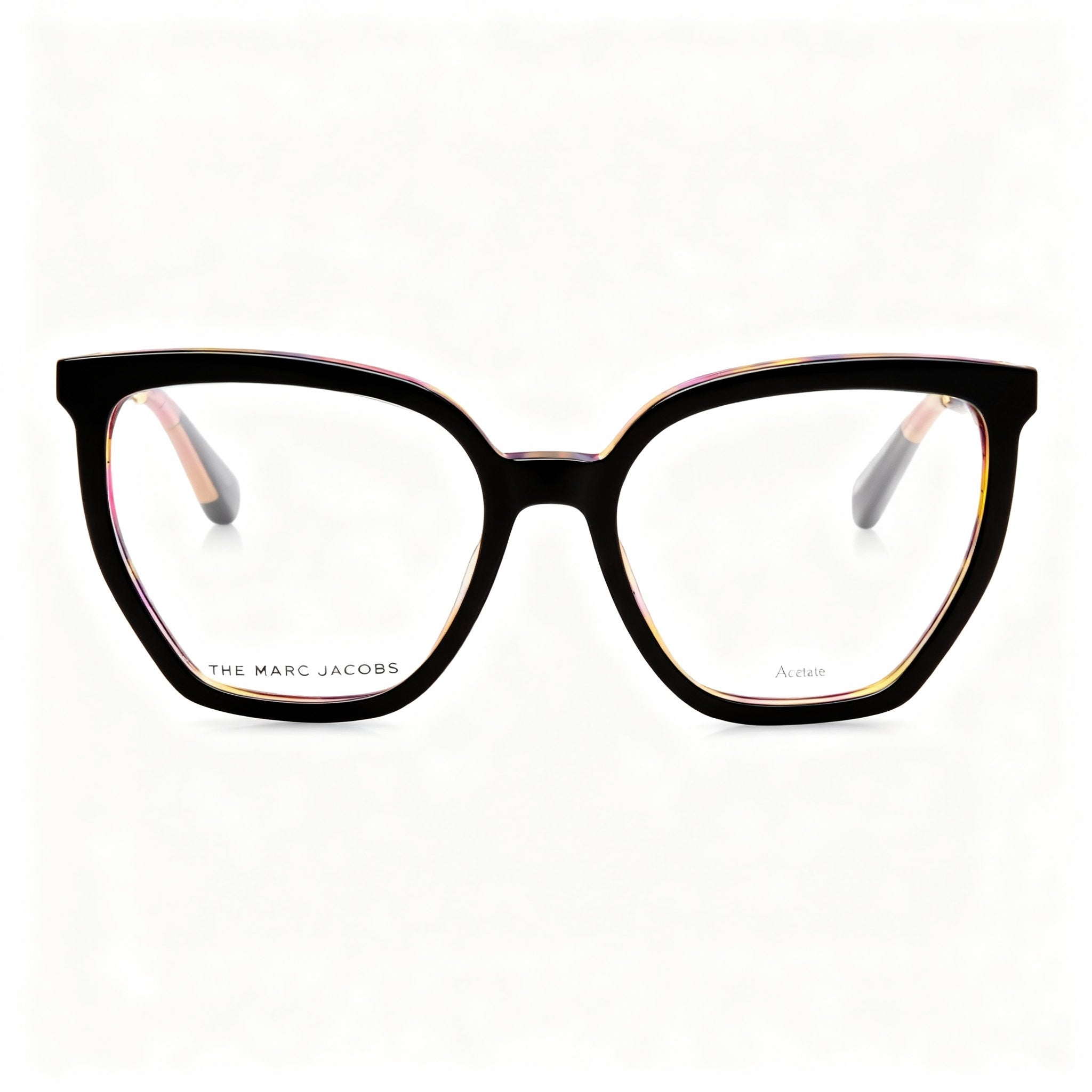 Gafas de sol Marc Jacobs Marc 596 para mujer, de acetato negro, con forma de ojo de gato y lentes de policarbonato transparente de 54 mm, Photo 2