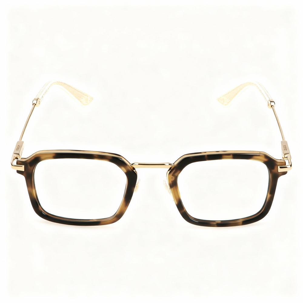 Montura de gafas metálica Police VPLL73 para hombre, oro rosa, estilo casual, 50-21-145