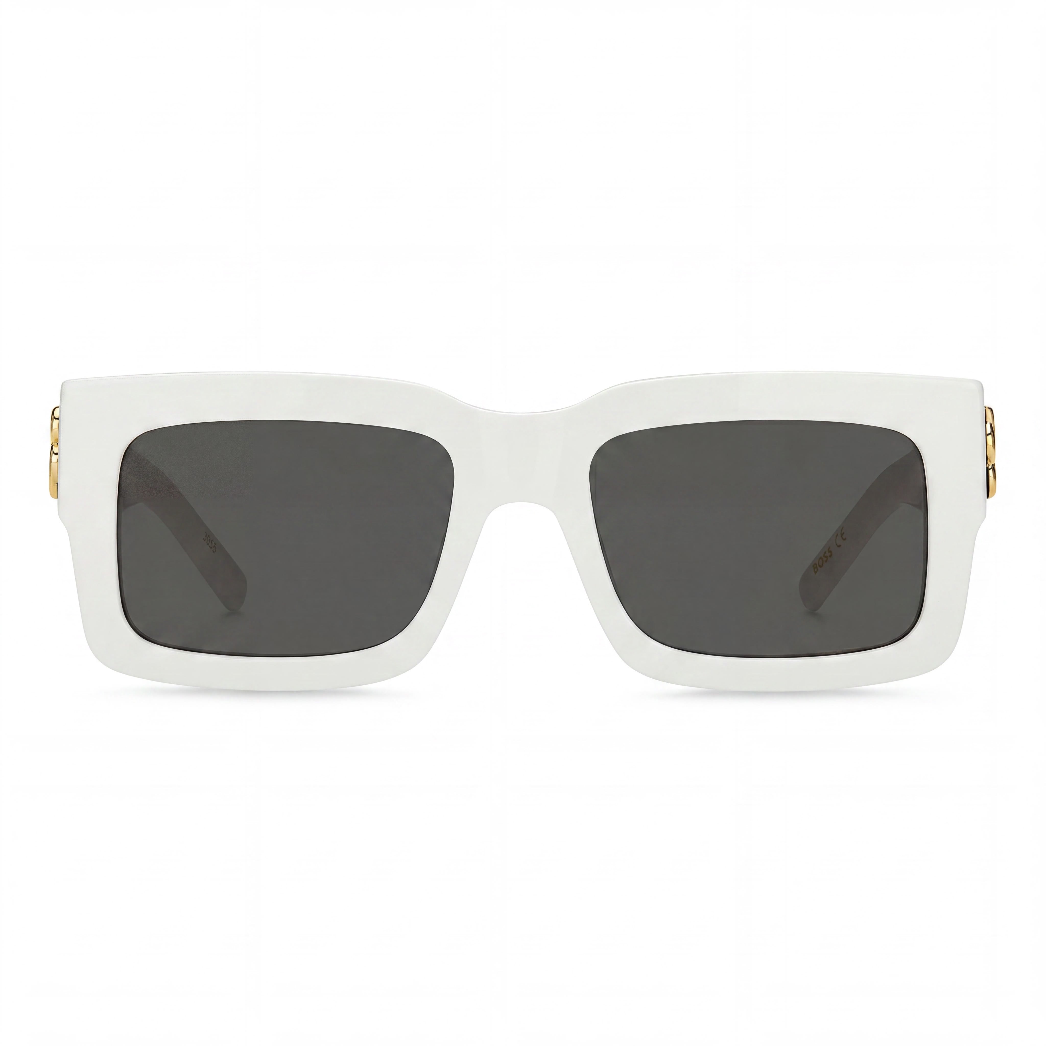Hugo Boss Modern Women's Black White Ecological Oil Frame White Lens Non-Polarized 100% UV Sunglasses 54mm, Photo 2