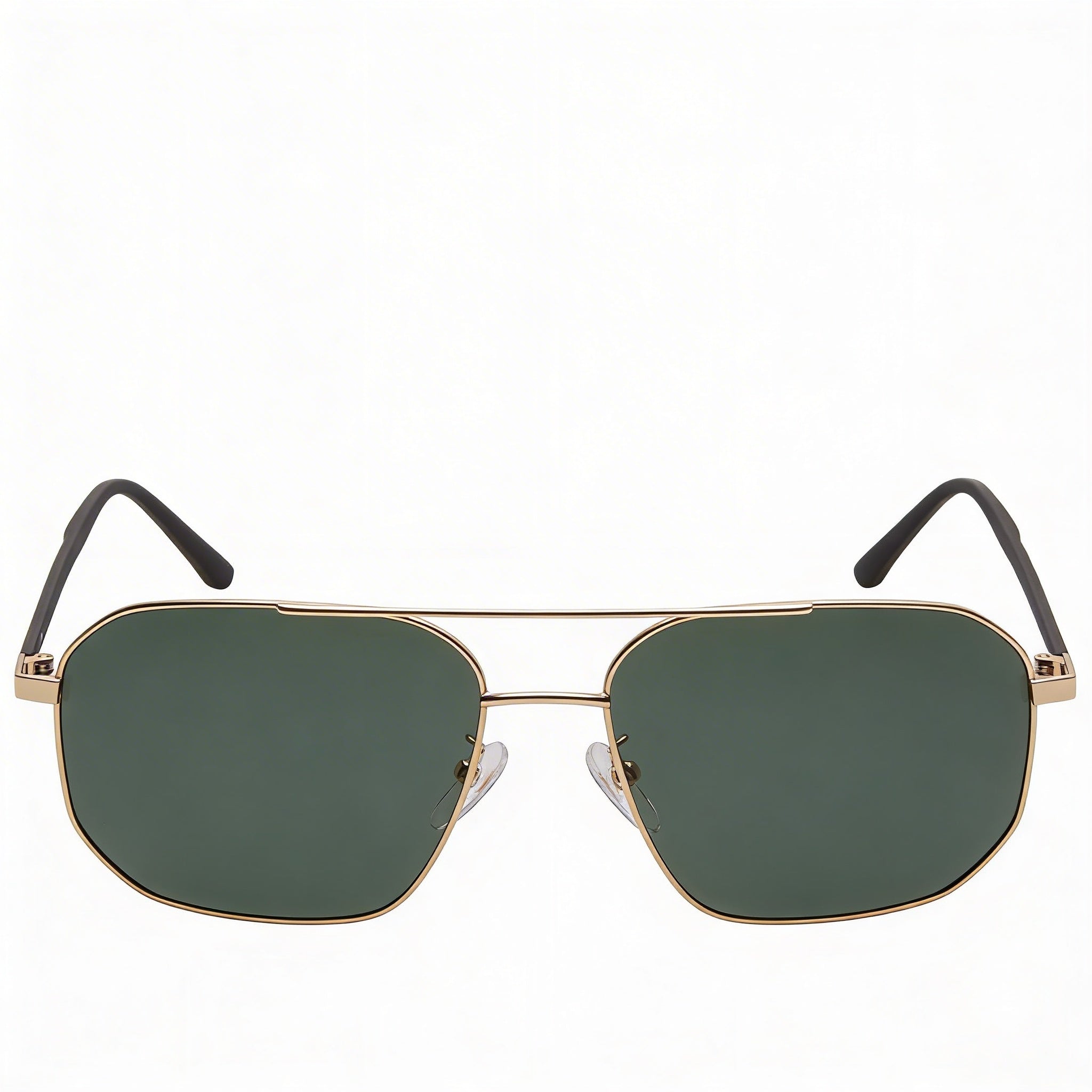 Fila Casual Men's Metal-Injected Shiny Rose Gold Frame Green Polarized UV Sunglasses 58-16-140, Photo 2