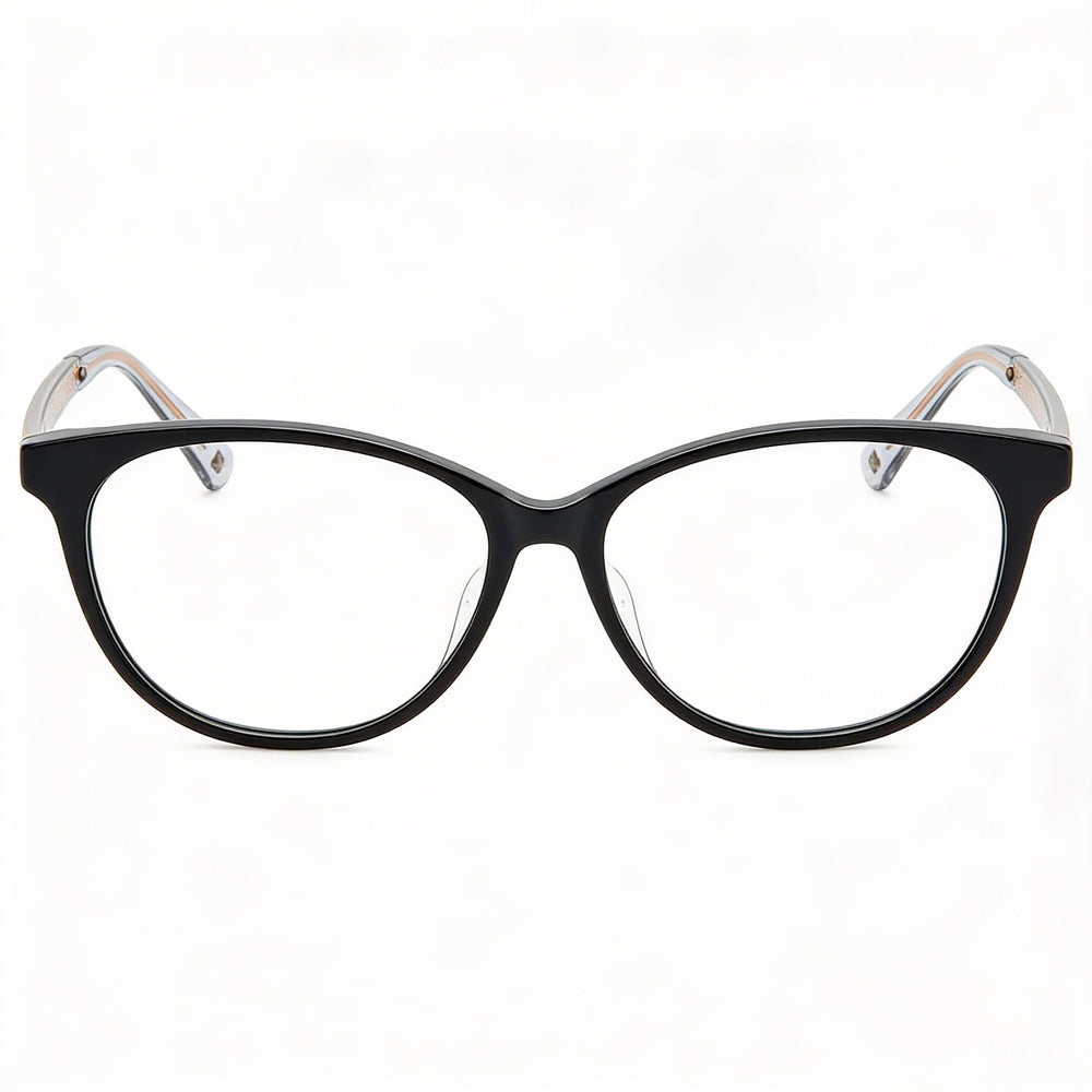Gafas Kate Spade New York Modern de acetato negro para mujer: lentes de 53 mm, puente de 14 mm, patillas de 145 mm