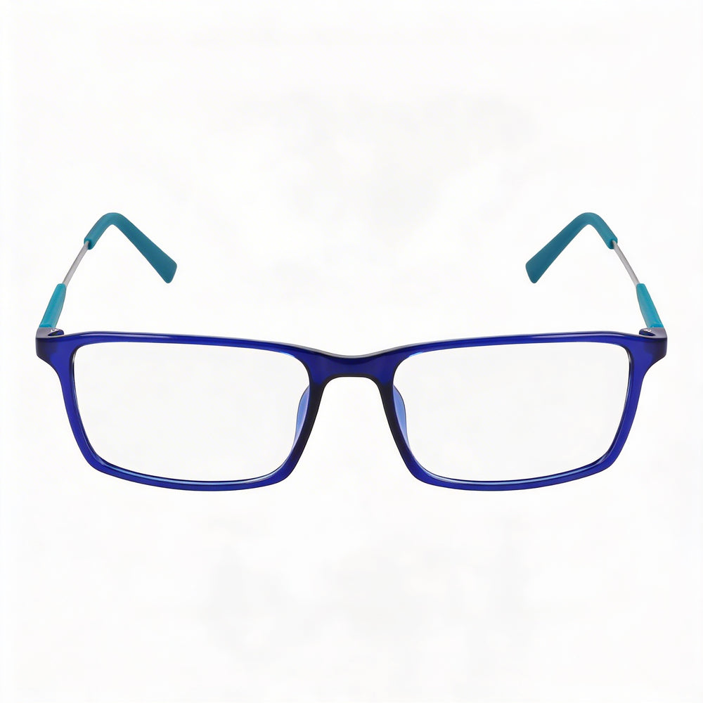 Flexon Modern Optical Eyeglasses Frame for Men and Women in Shiny Crystal Navy, Size 54-18-145