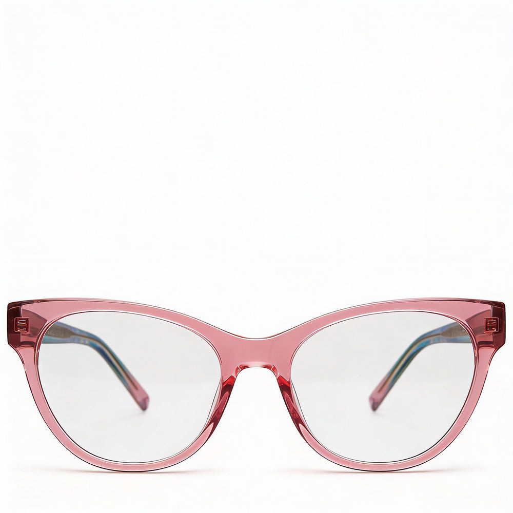 Montura de acetato Missoni MMI 0097 para mujer, lentes de policarbonato en rosa estampado, talla 53-17-140