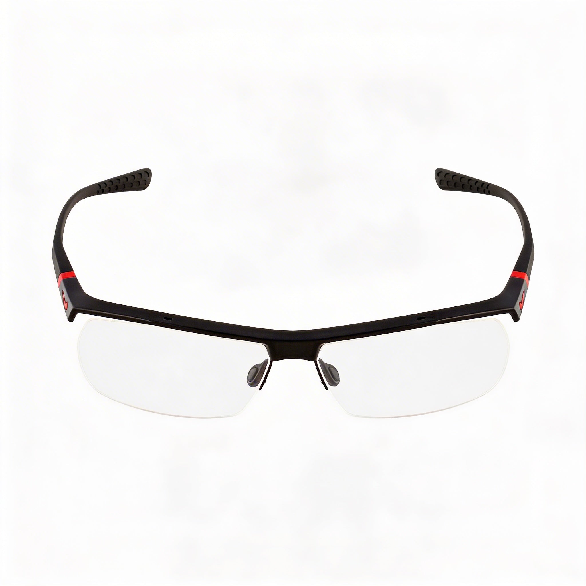 Nike Hombres Rectangular 7071/2 Plástico Antracita Oscuro, Armazón Negro Brillante Transparente sin Micas 57mm, Photo 2