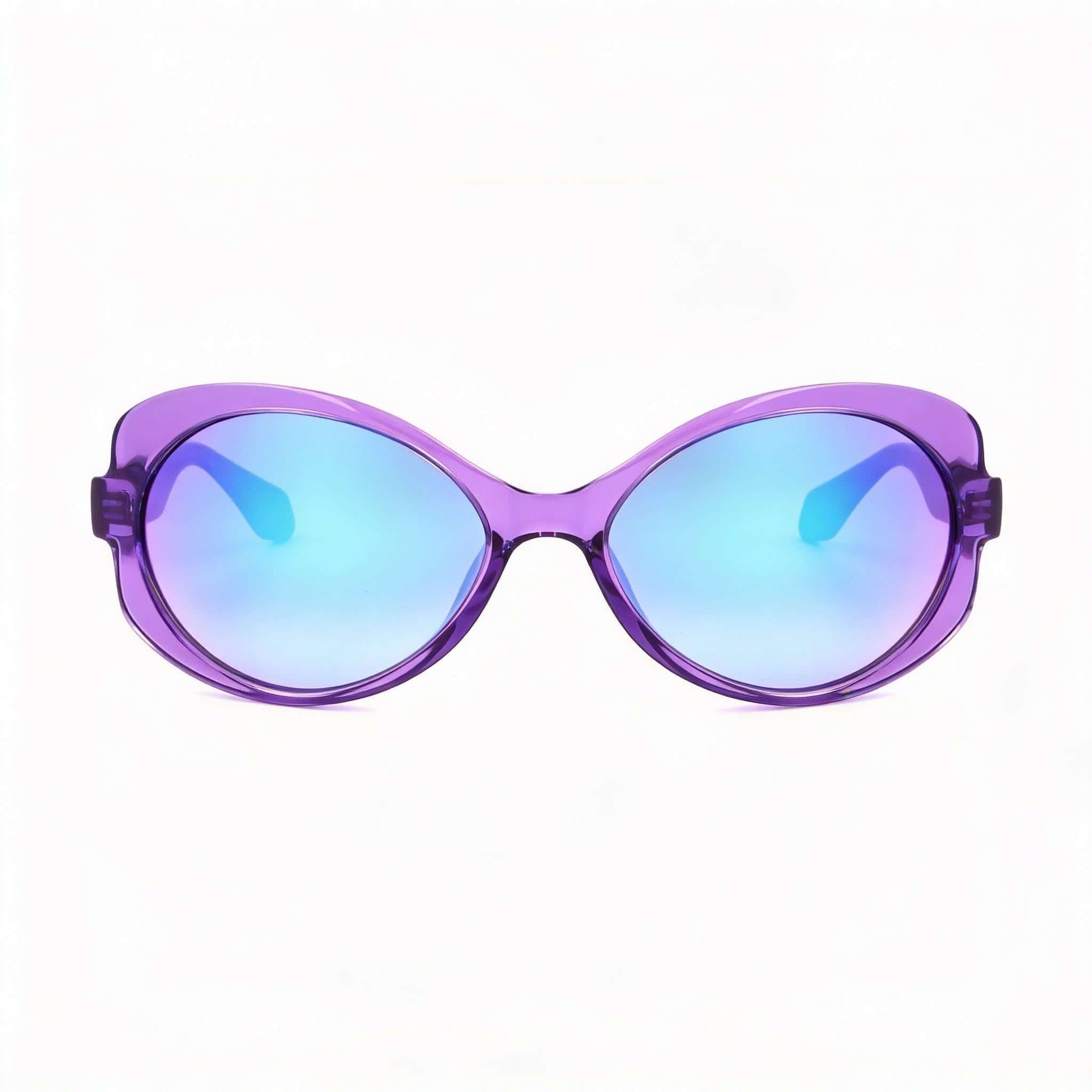 Gafas de sol adidas Originals Contemporaneo para mujer, con montura de acetato morado brillante transparente y degradado, protección UV y espejo, 56 mm, Photo 2