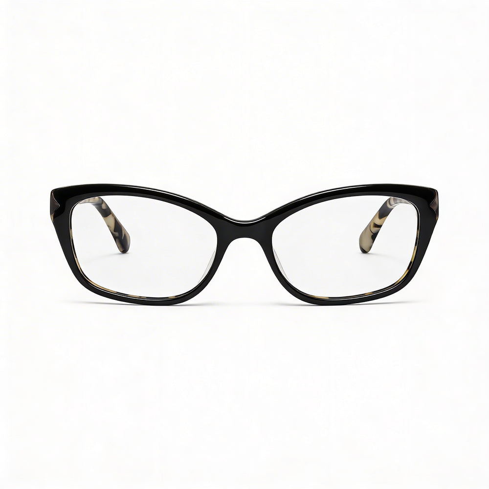 Kate Spade New York Modern Unisex Black White Havana Acetate Full Rim Cat Eye Eyeglasses 51mm