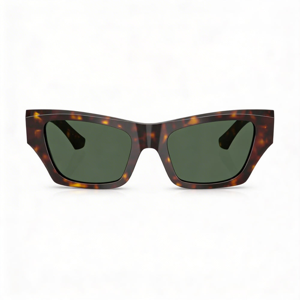 BURBERRY Wayfarers Unisex Polarized Acetate Sunglasses with Brown Dark Green Frame and Dark Grey Lenses 52mm