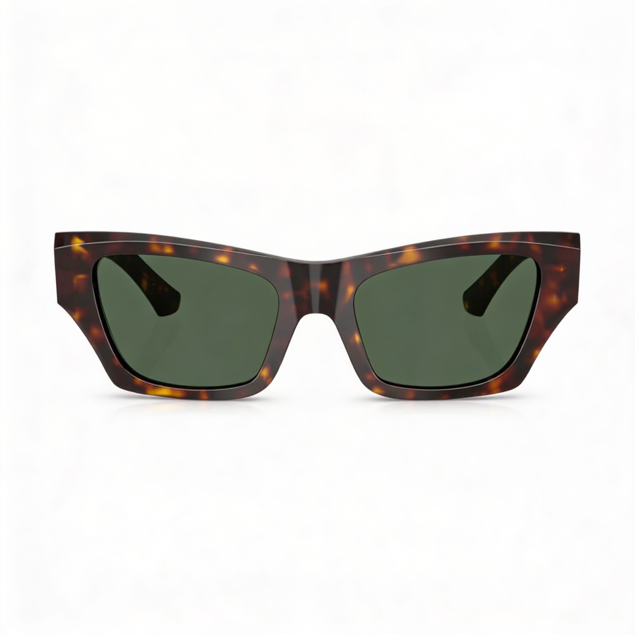 Gafas de sol Wayfarer polarizadas unisex de acetato BURBERRY con montura marrón verde oscuro y lentes gris oscuro 52 mm, Photo 2