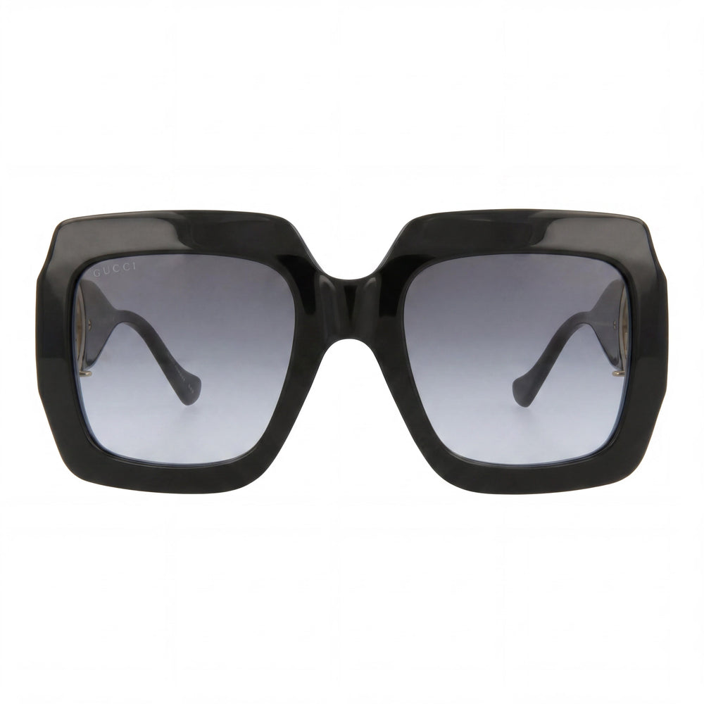 Gucci GG1022S Square/Rectangle Women's Black Injection Frame Gradient Grey Lenses UV Protection 54mm