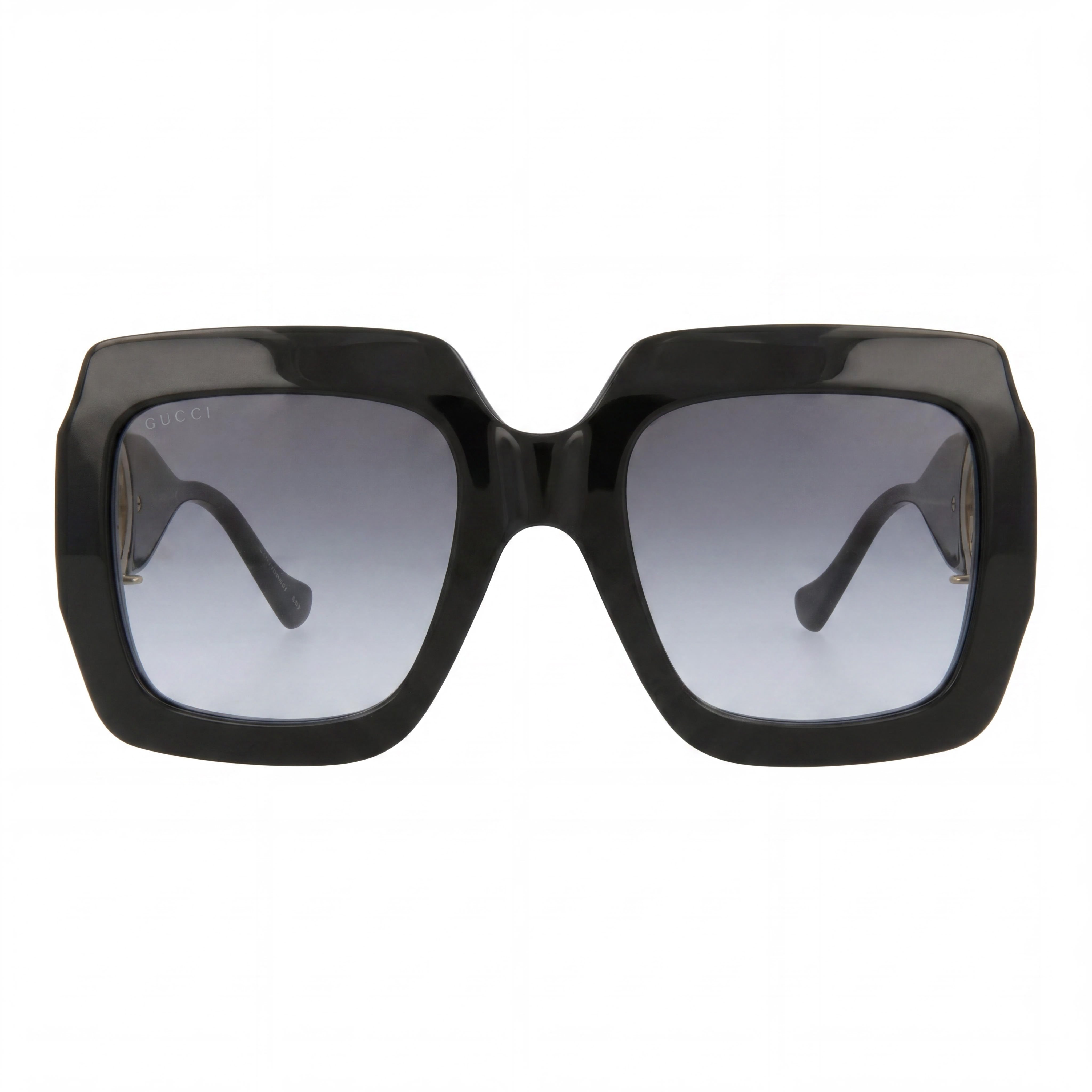 Gucci GG1022S Square/Rectangle Women's Black Injection Frame Gradient Grey Lenses UV Protection 54mm, Photo 2