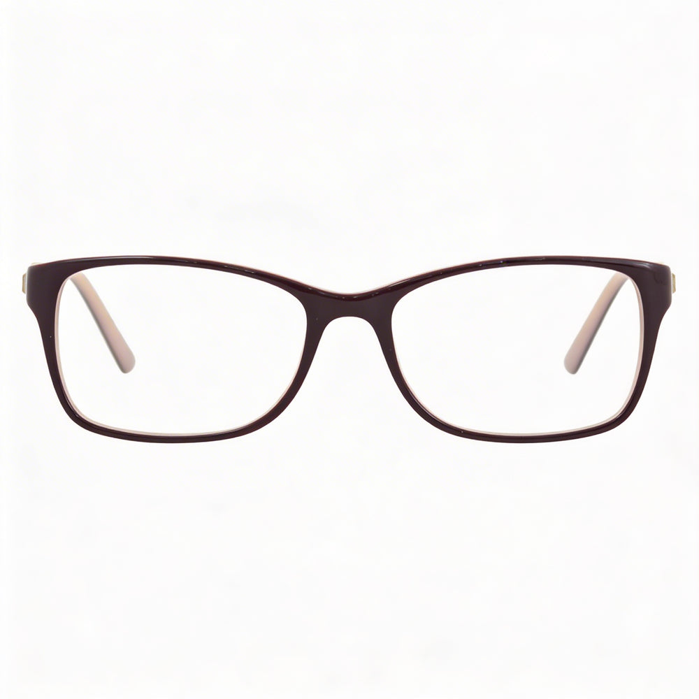 bebe Bb5133 Women's Eyewear featuring a Brown Metal Frame and Clear Lenses, Lens Width 53mm, Bridge 16mm, Temple Length 135mm